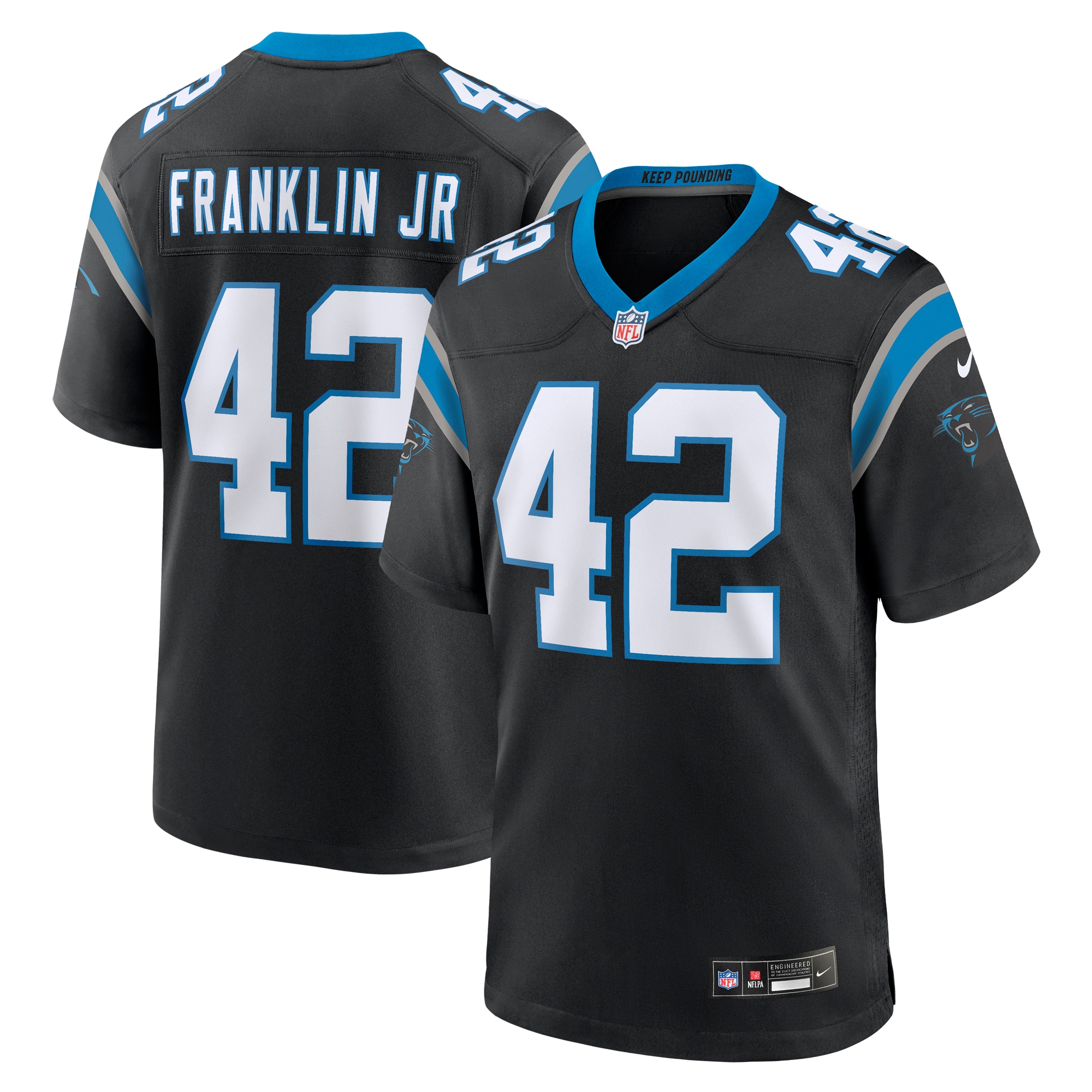 Hunk Wear - Sam Franklin Jr Carolina Panthers Nike Team Game Jersey Black