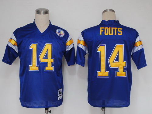 Hunk Wear - San Diego Chargers #14 Dan Fouts Navy Blue Throwback Jersey