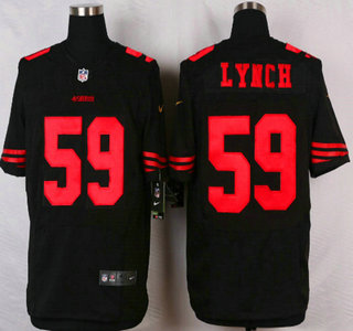 Hunk Wear - San Francisco 49ers #59 Aaron Lynch 2015 Nike Black Elite Jersey
