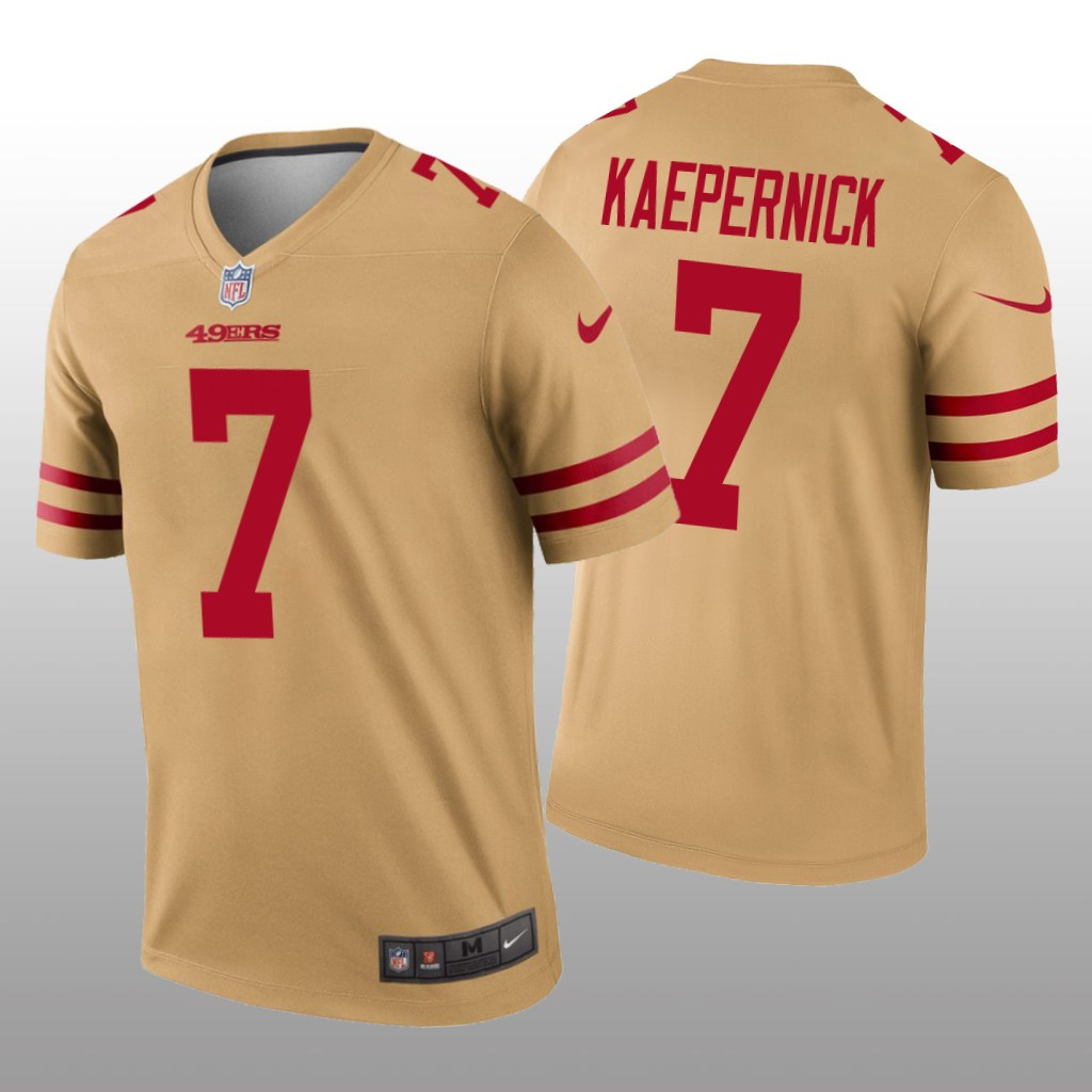 Hunk Wear - San Francisco 49ers Colin Kaepernick Gold Jersey Inverted Legend - Men's
