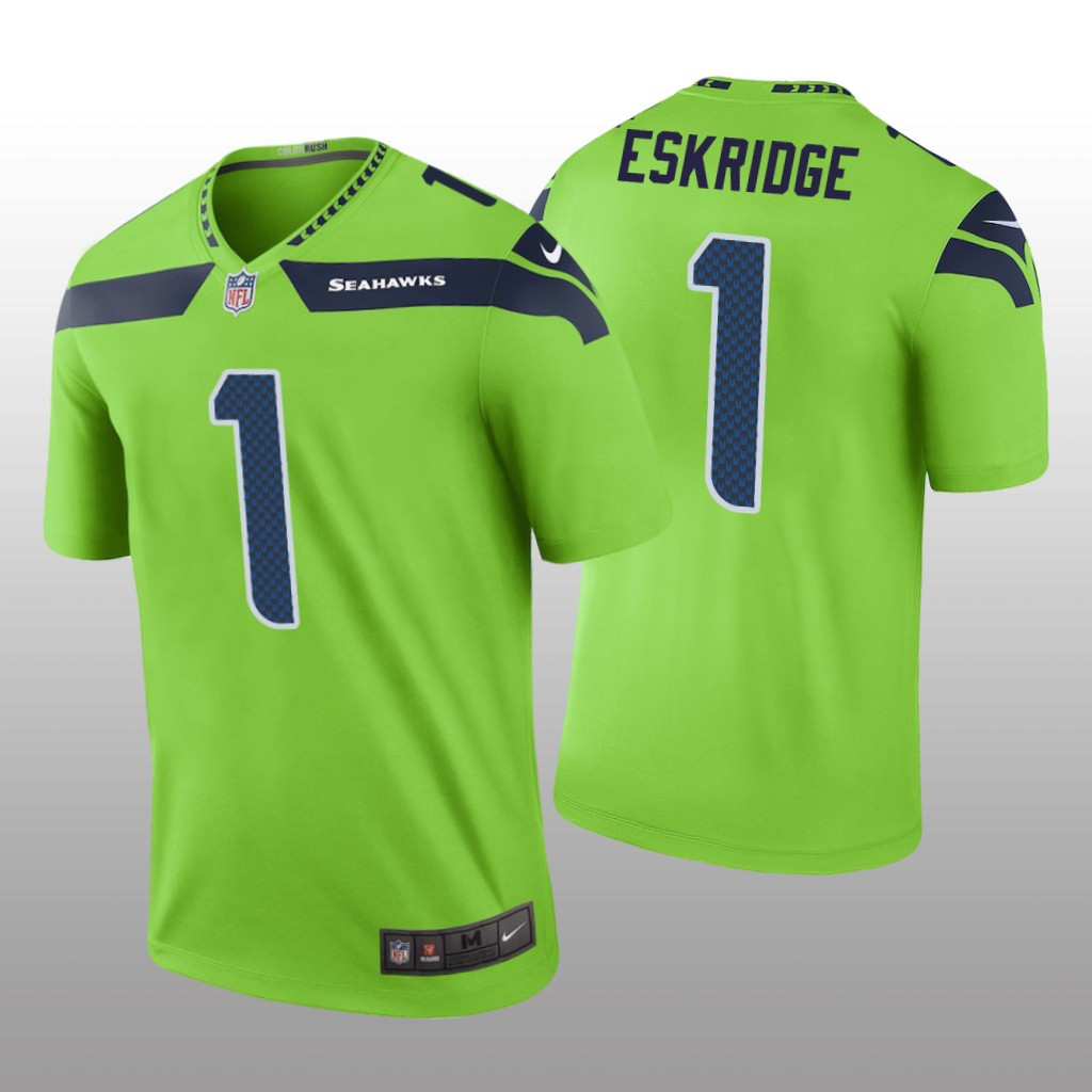 Hunk Wear - Seattle Seahawks D'Wayne Eskridge Green Jersey Color Rush Legend - Men's