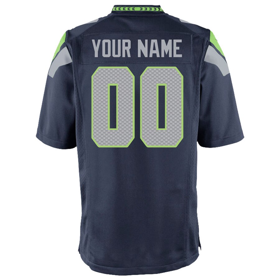 Hunk Wear - Seattle Seahawks Nike Youth Custom Game Jersey – College Navy