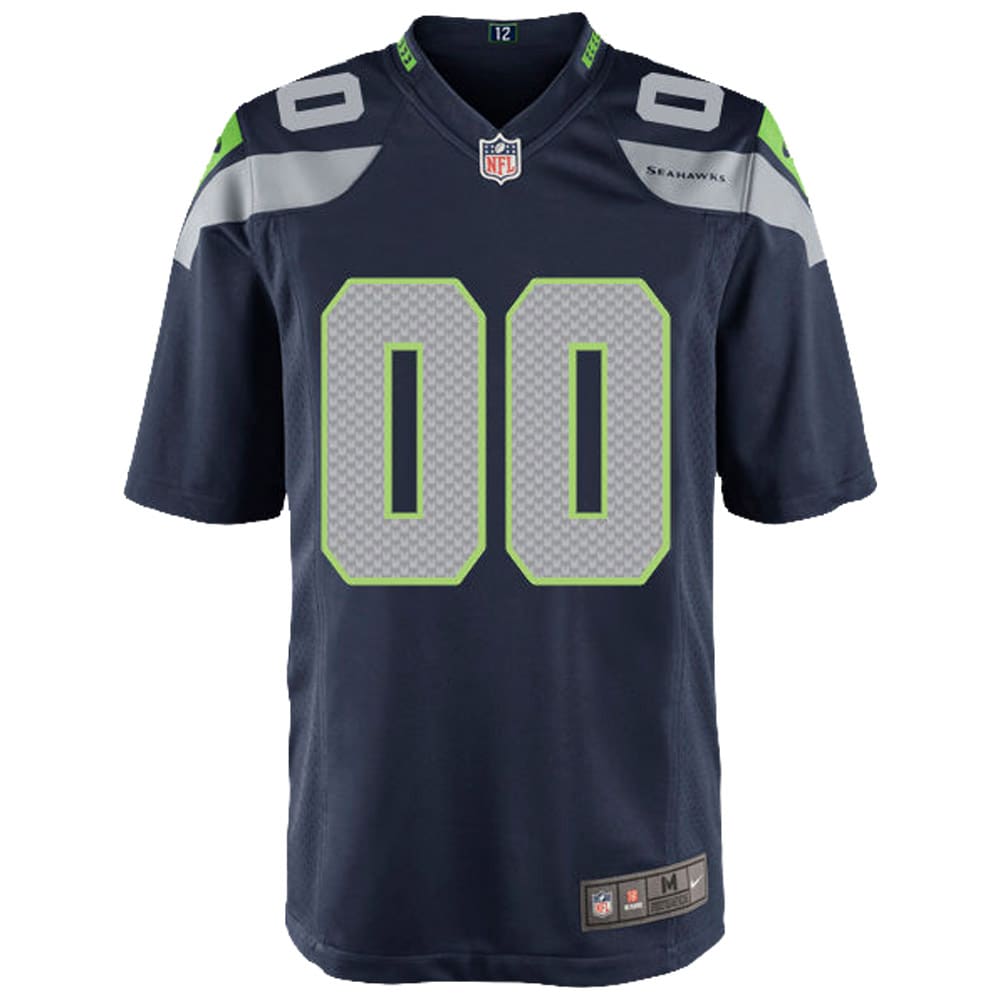 Hunk Wear - Seattle Seahawks Nike Youth Custom Game Jersey – College Navy