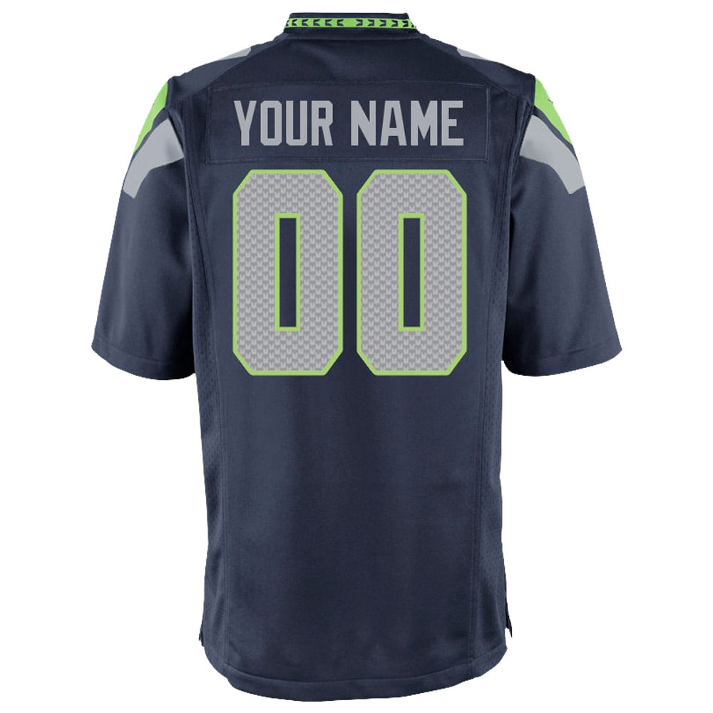 Hunk Wear - Seattle Seahawks Nike Youth Custom Game Jersey – College Navy