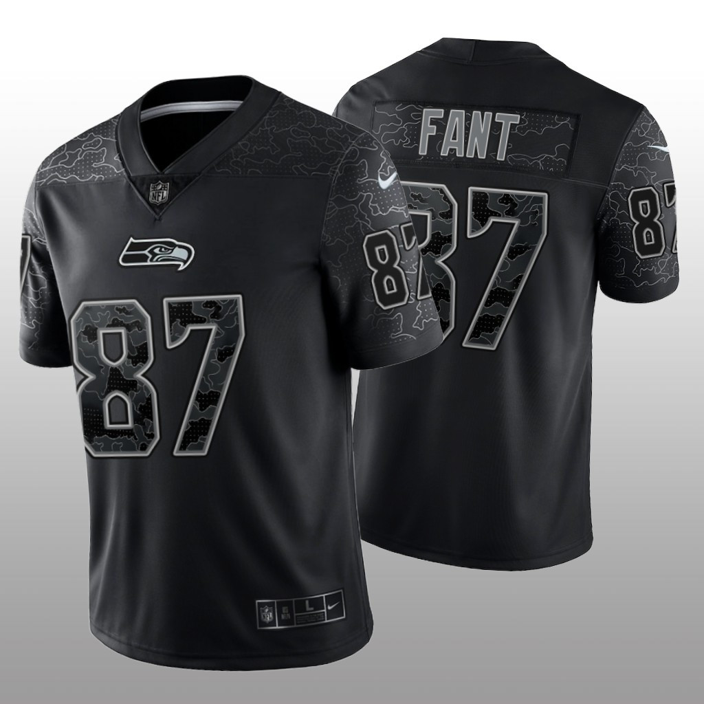 Hunk Wear - Seattle Seahawks Noah Fant Black Jersey Reflective Limited - Men's
