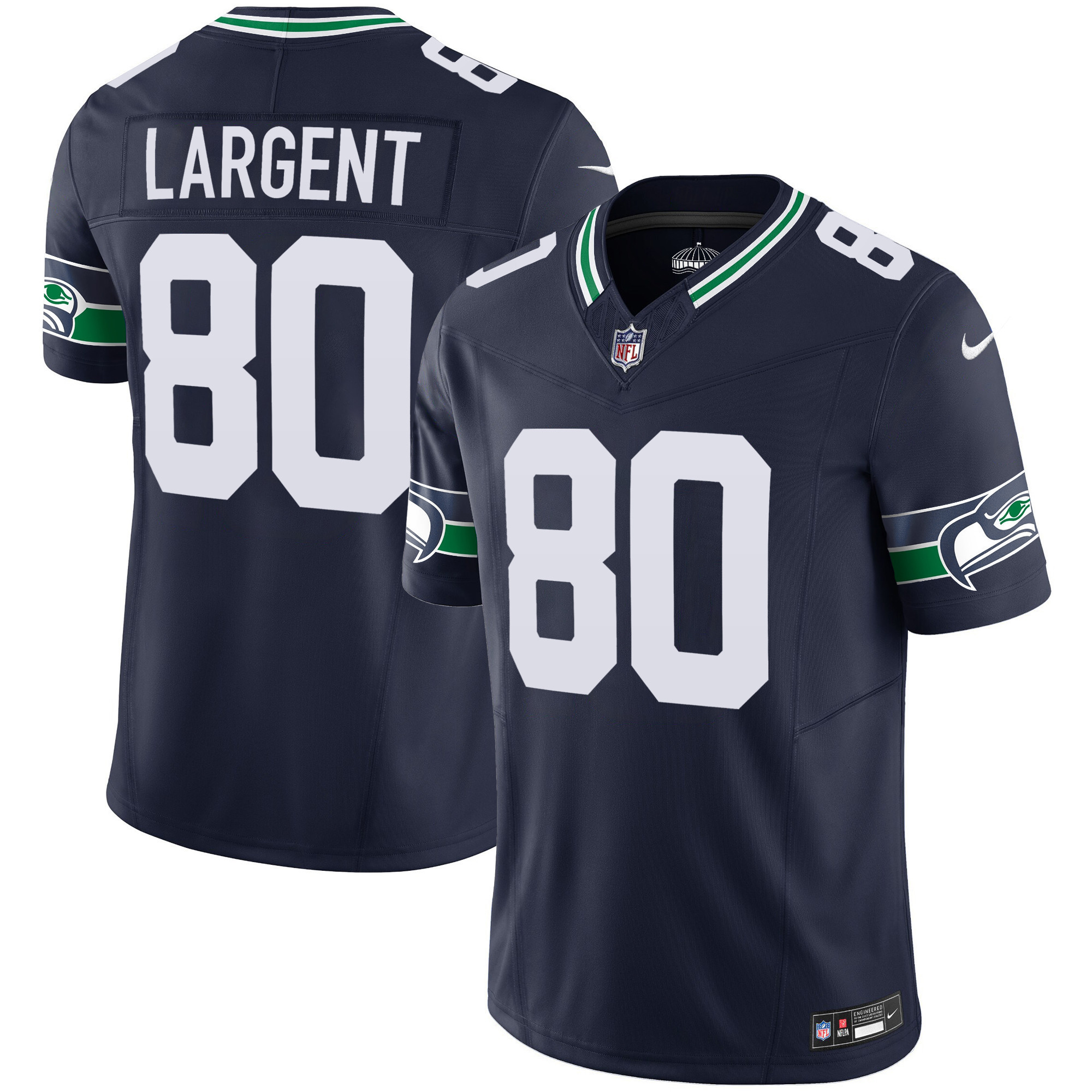Hunk Wear - Seattle Seahawks Steve Largent Throwback Vapor Limited Jersey – All Stitched – Navy