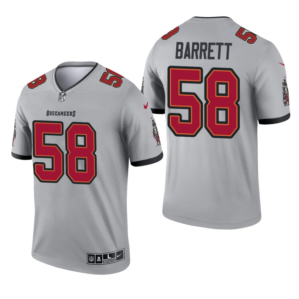 Hunk Wear - Shaquil Barrett Tampa Bay Buccaneers Gray Jersey Inverted Legend - Men's