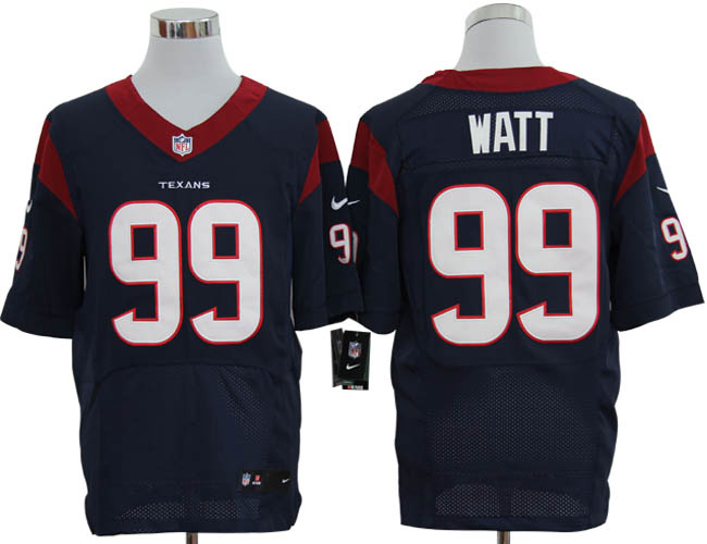 Hunk Wear - Size 60 4XL-J.J. Watt Houston Texans #99 Blue Stitched Nike Elite NFL Jerseys