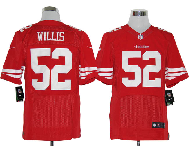 Hunk Wear - Size 60 4XL-Patrick Willis San Francisco 49ers #52 Red Stitched Nike Elite NFL Jerseys