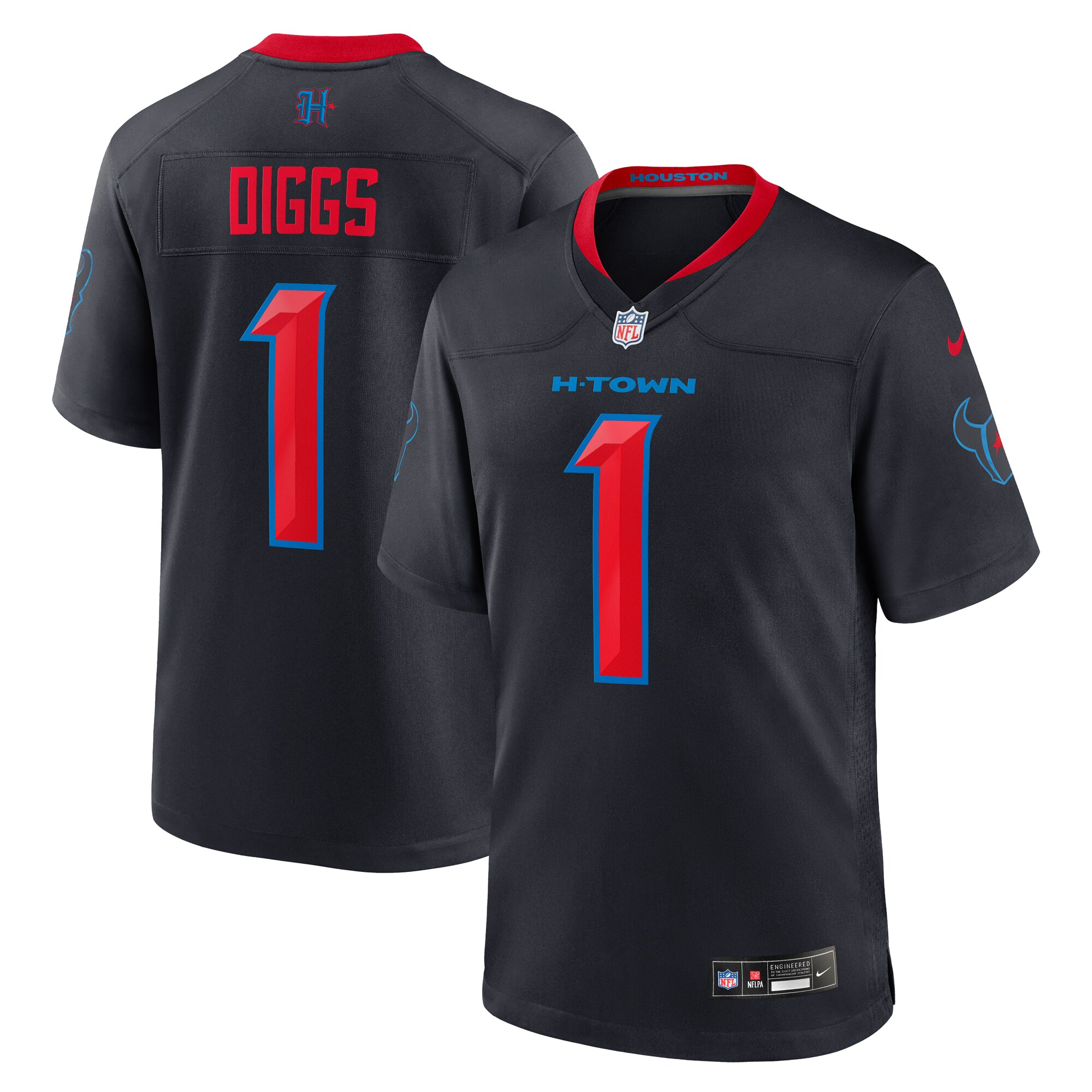 Hunk Wear - Stefon Diggs Houston Texans Nike Alternate Game Jersey ' Navy
