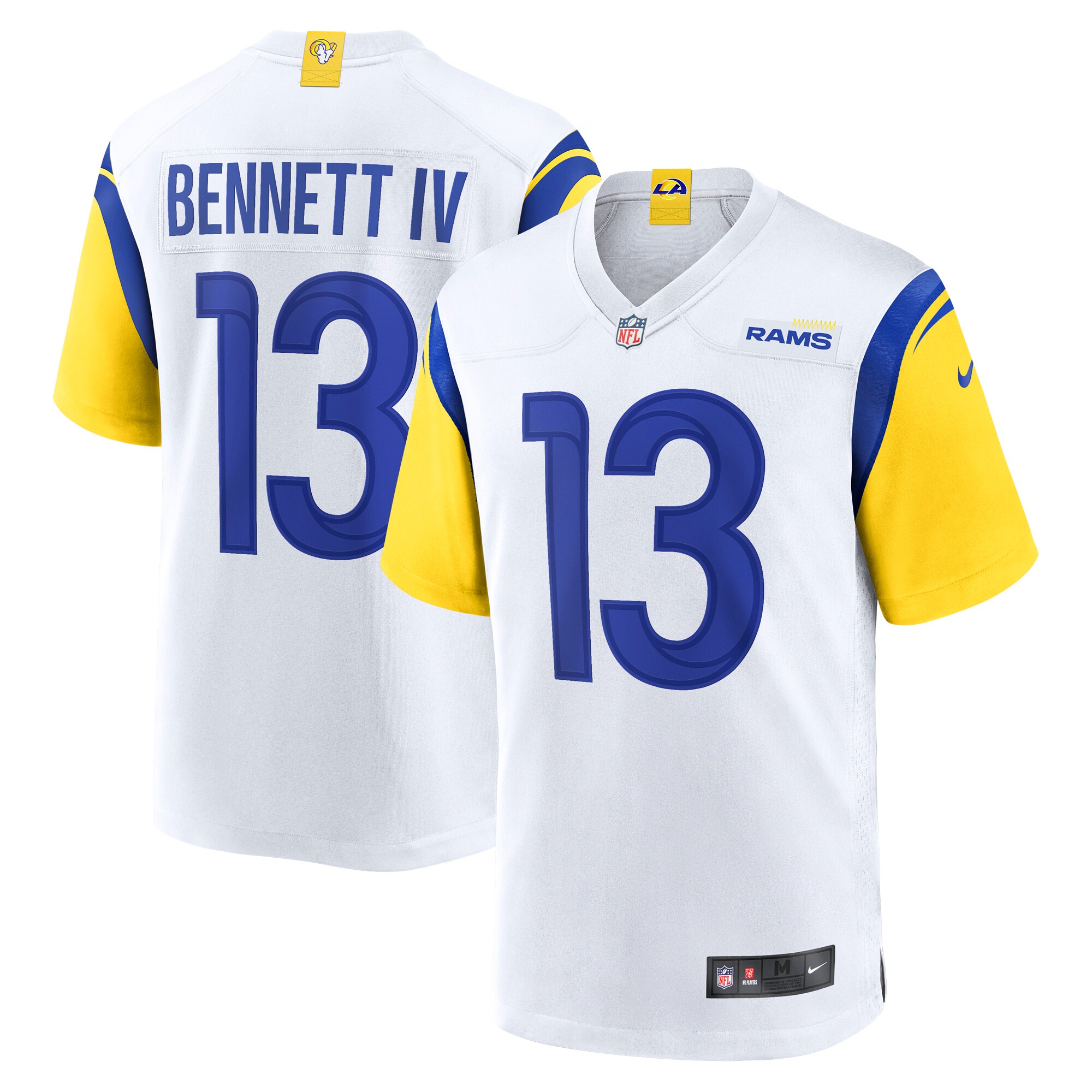 Hunk Wear - Stetson Bennett Los Angeles Rams Nike Game Jersey – White