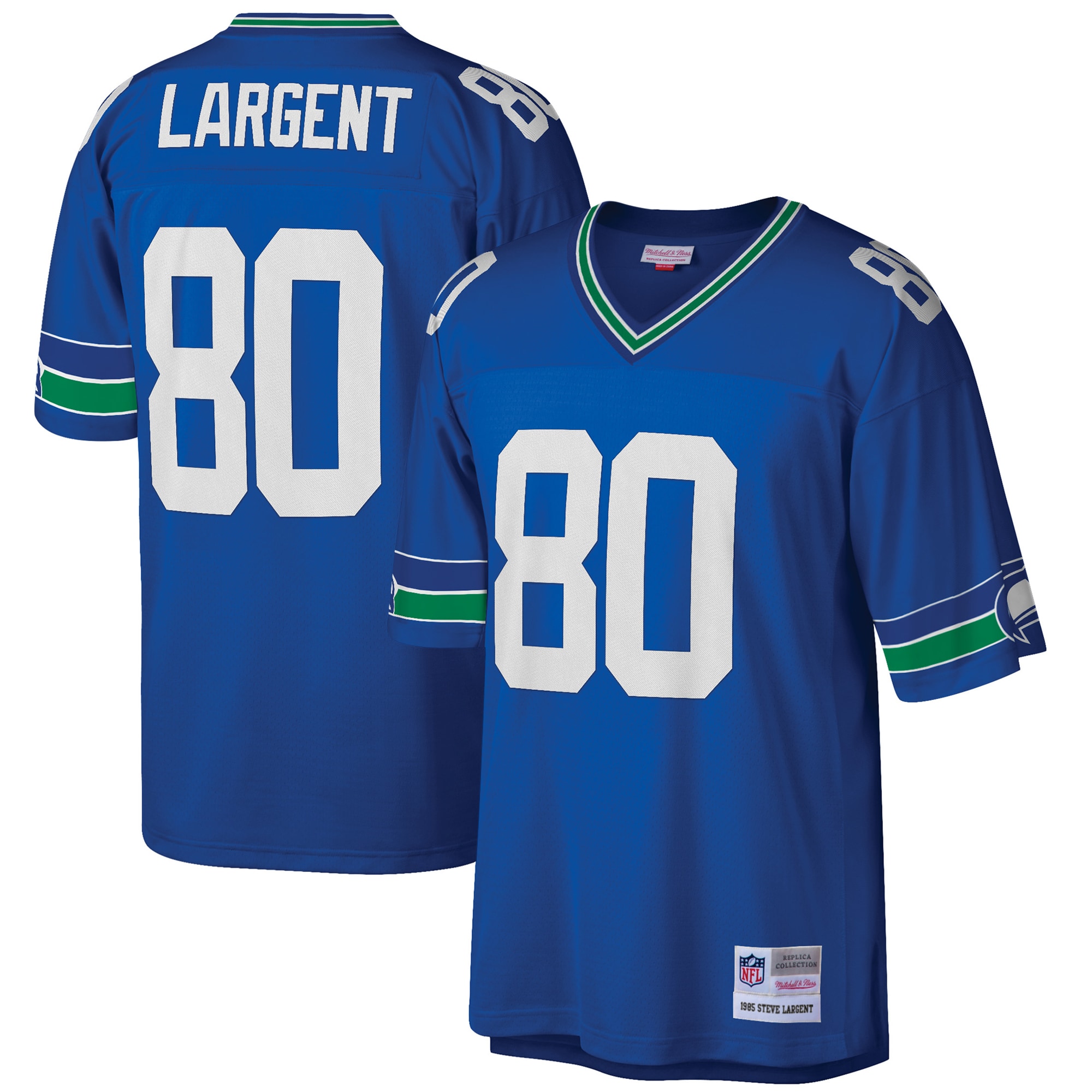 Hunk Wear - Steve Largent Seattle Seahawks Mitchell & Ness Big & Tall 1985 Retired Player Replica Jersey ' Royal