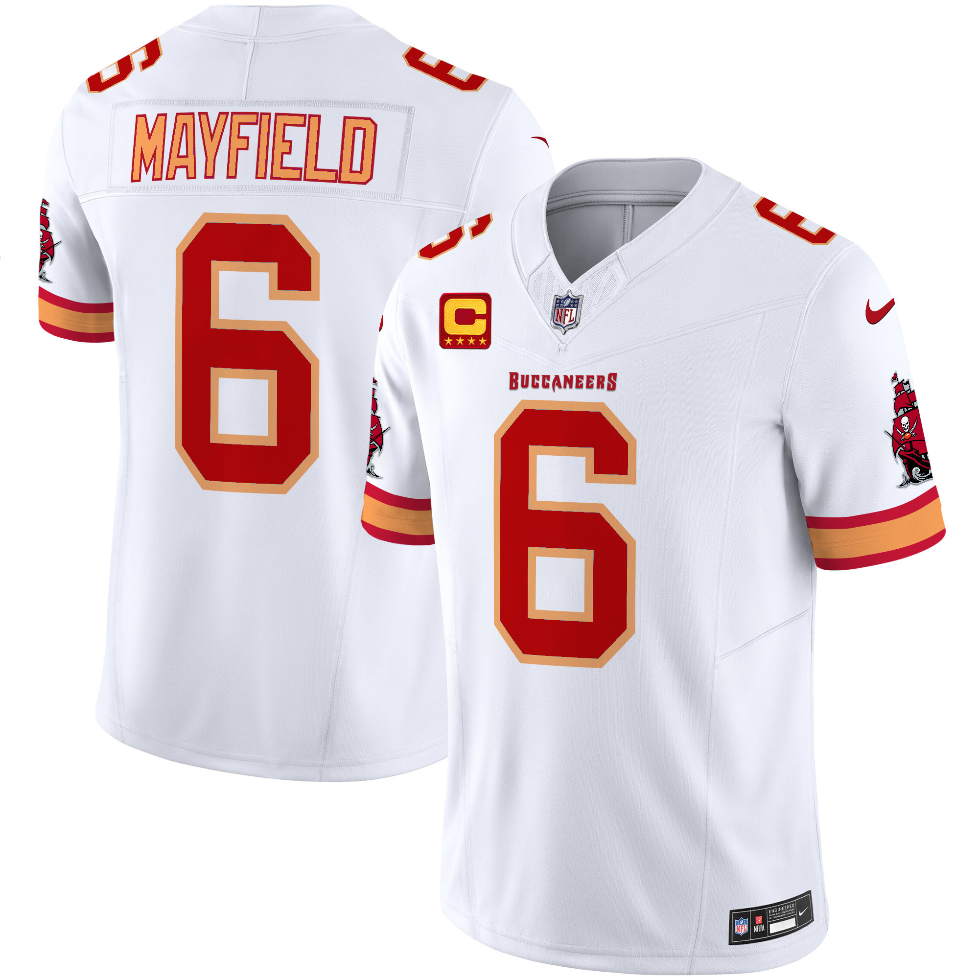 Hunk Wear - Tampa Bay Buccaneers Baker Mayfield Throwback Vapor Limited Jersey – All Stitched – White