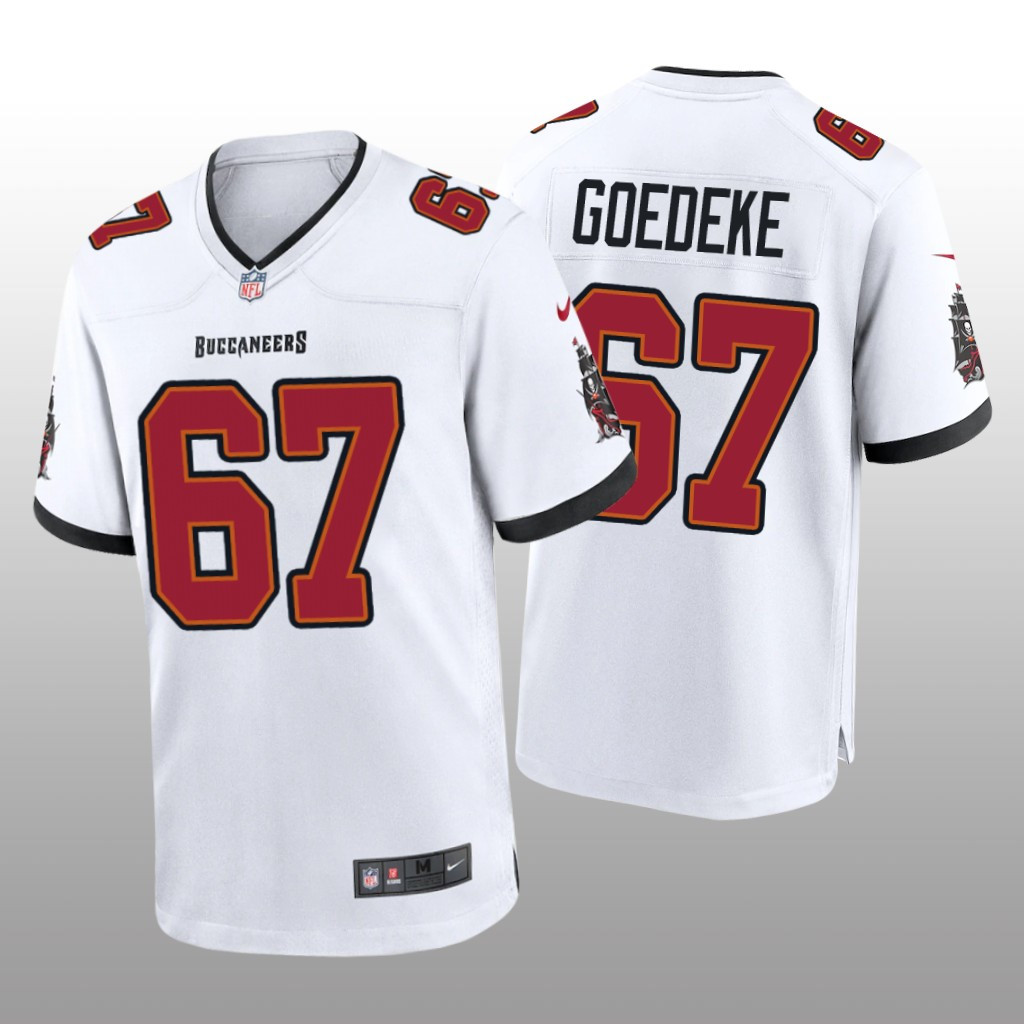 Hunk Wear - Tampa Bay Buccaneers Luke Goedeke White Jersey Game - Men's