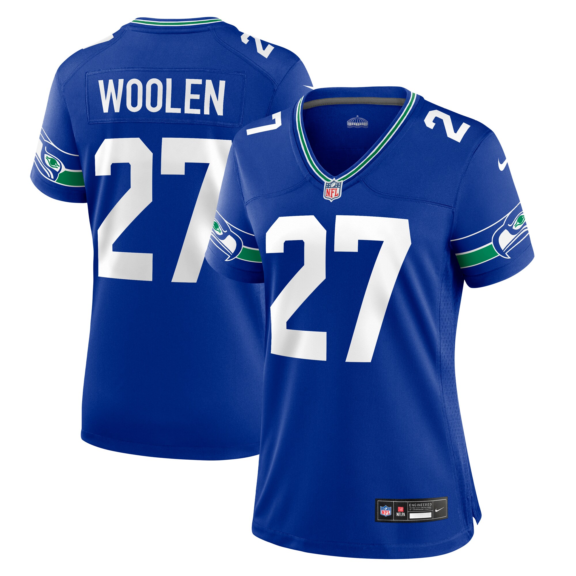 Hunk Wear - Tariq Woolen Seattle Seahawks Nike Womenâ€™s Throwback Player Game Jersey ' Royal