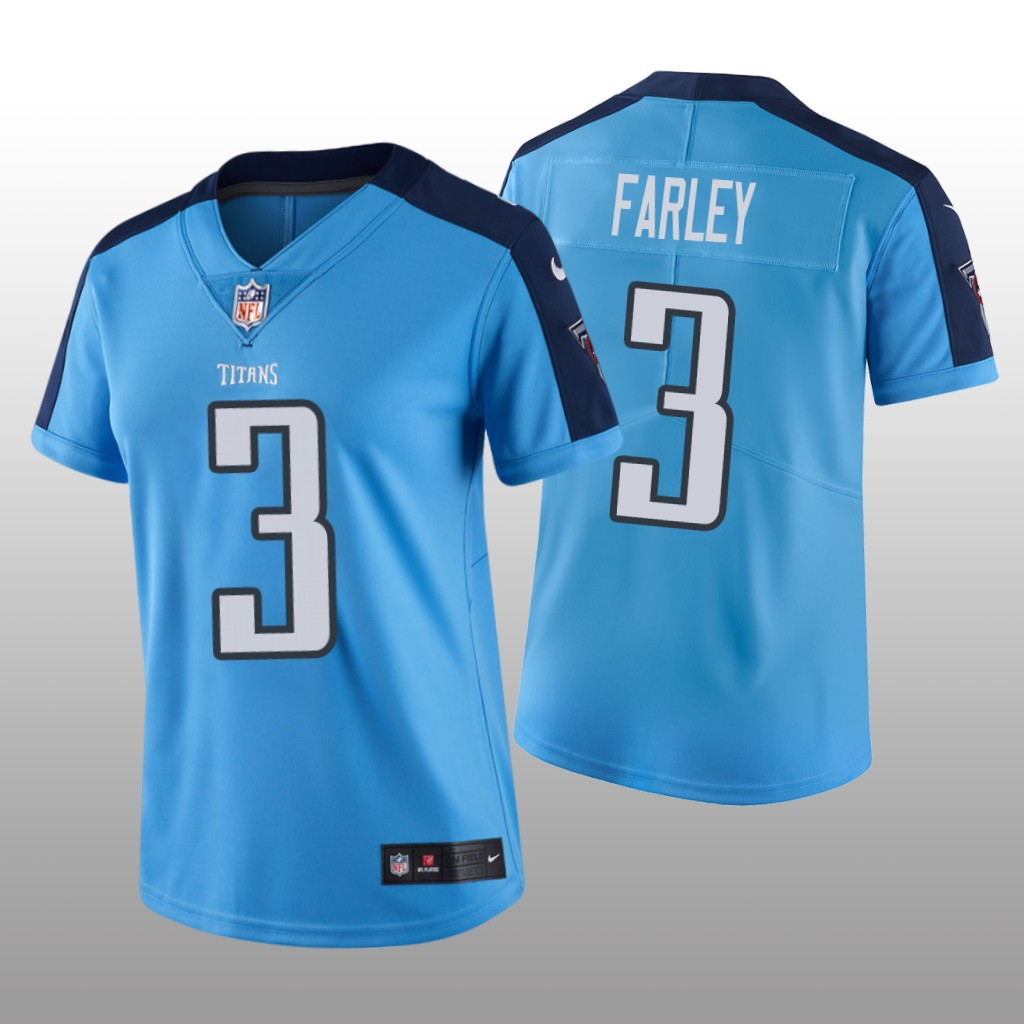 Hunk Wear - Tennessee Titans Caleb Farley Light Blue Jersey Vapor Limited - Women's