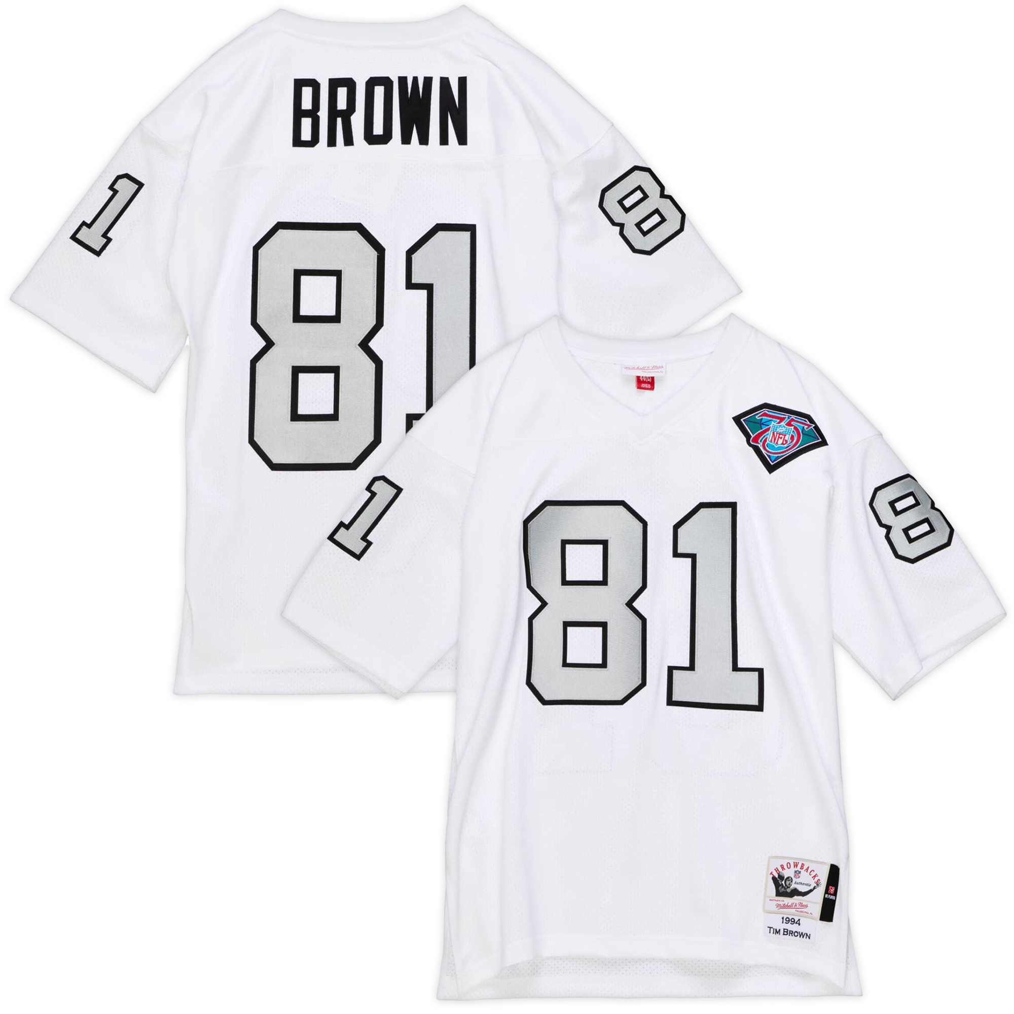 Hunk Wear - Tim Brown Las Vegas Raiders Throwback 1994 White Jersey