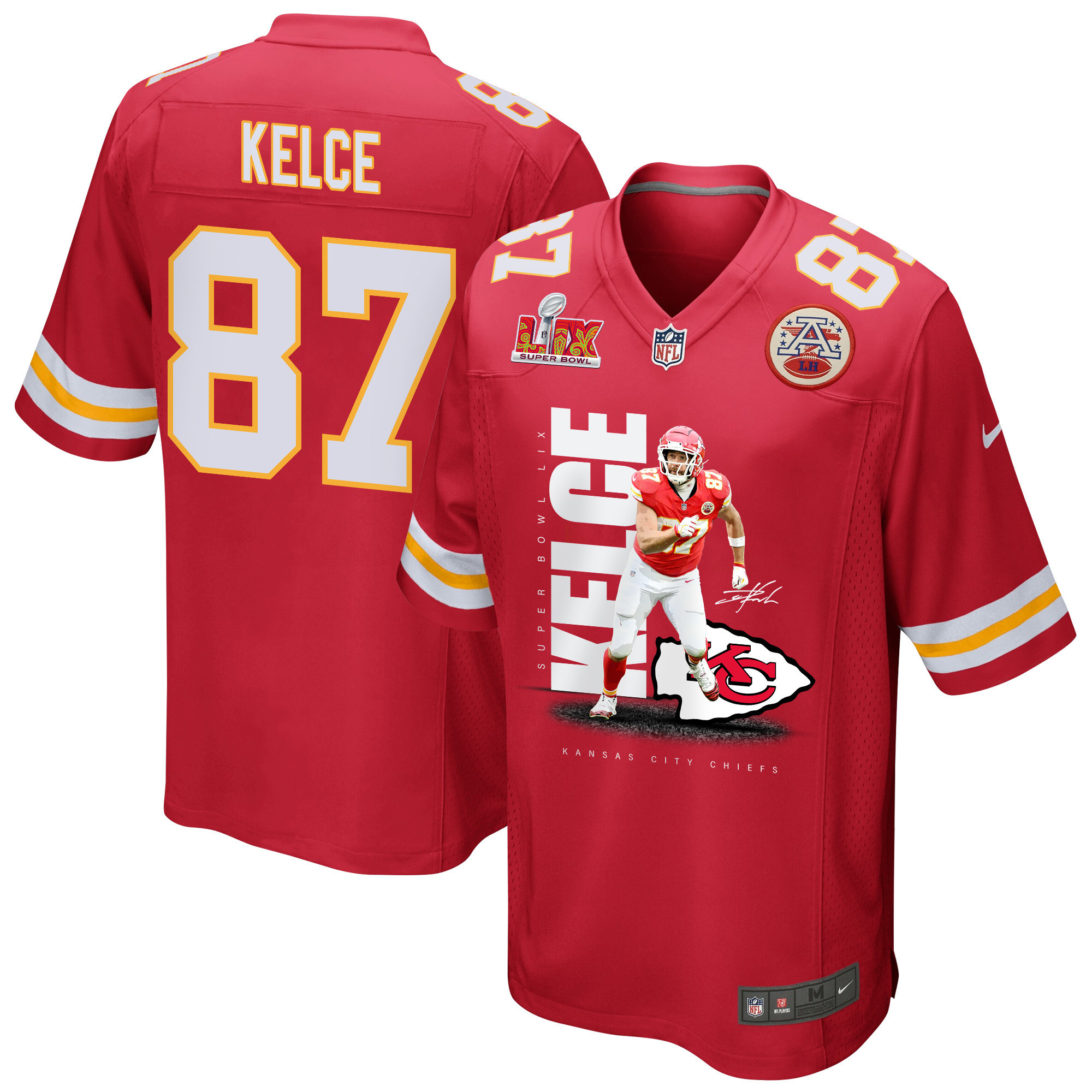 Hunk Wear - Travis Kelce 87 Kansas City Chiefs The Kansas City Stallion Game Men Jersey ' Red