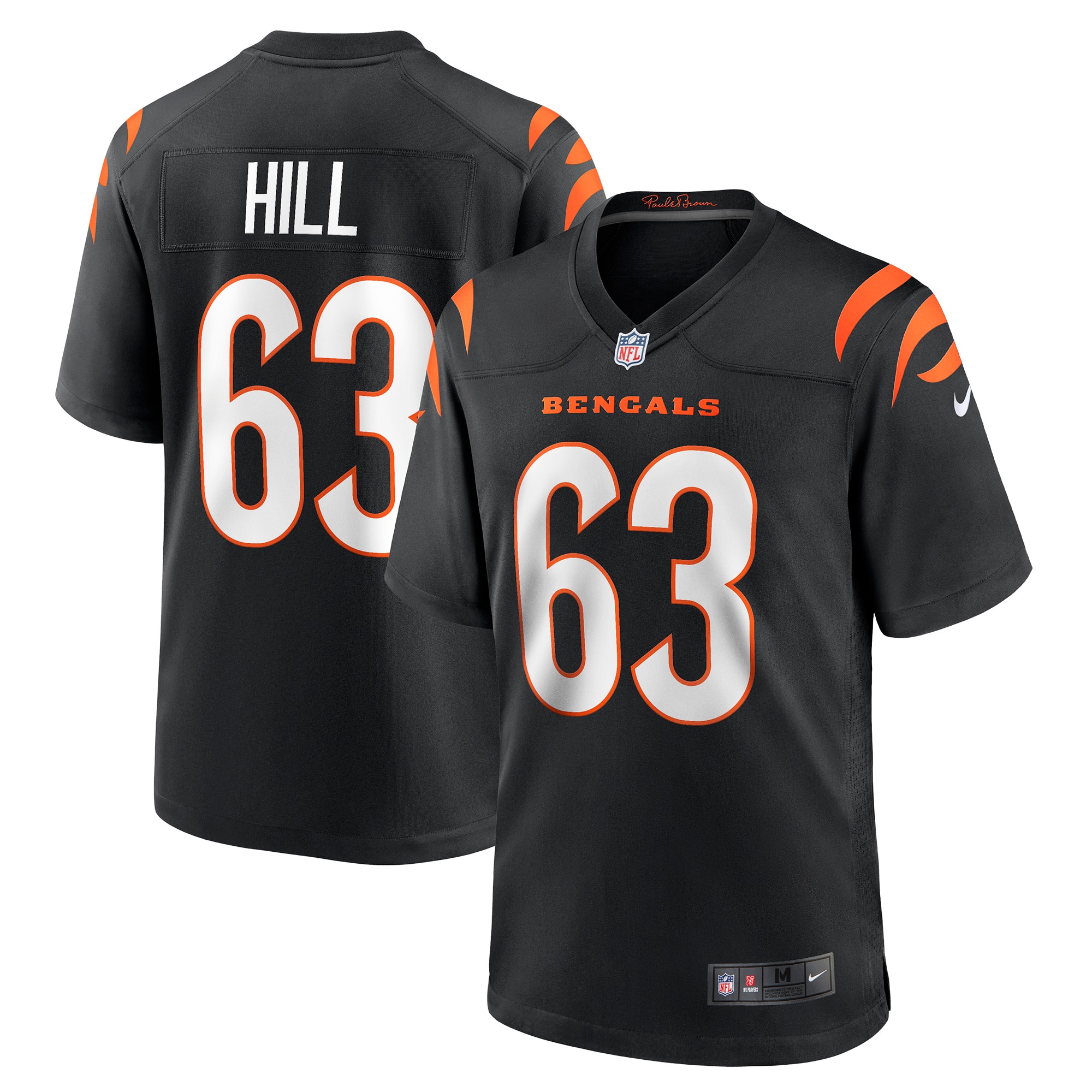 Hunk Wear - Trey Hill Cincinnati Bengals Nike Game Jersey Black