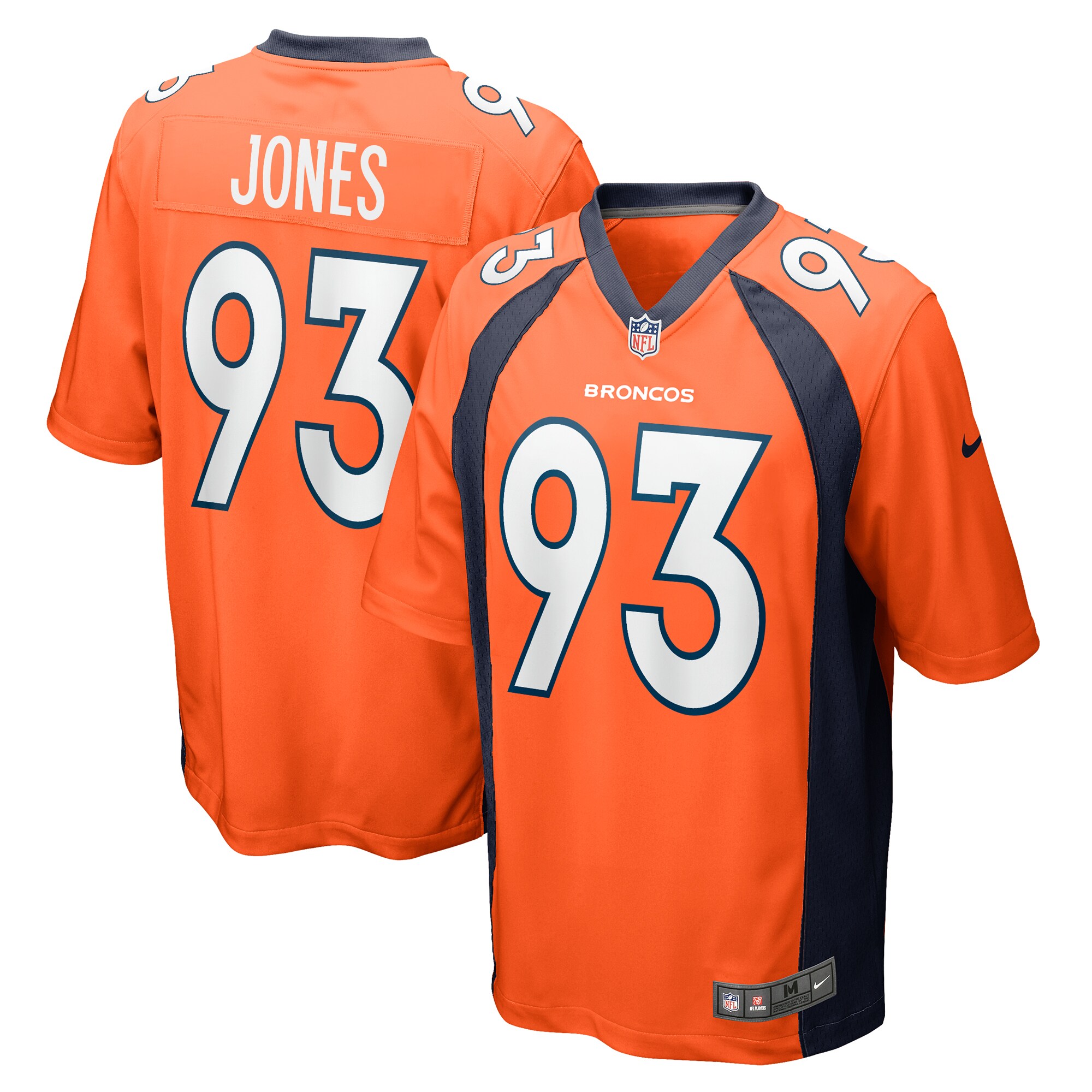 Hunk Wear - Troy Jones Denver Broncos Nike Game Jersey – Orange