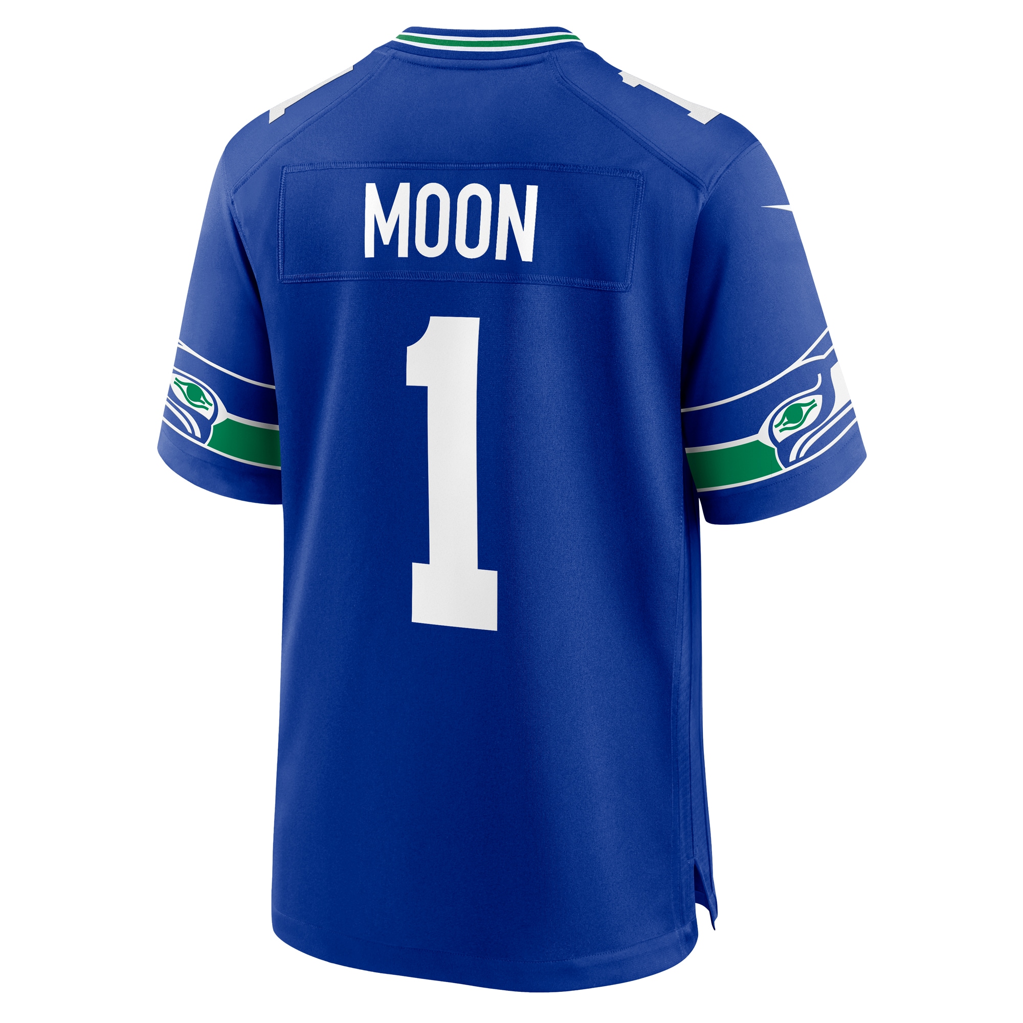 Hunk Wear - Warren Moon Seattle Seahawks Nike Throwback Retired Player Game Jersey Royal