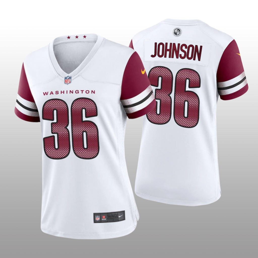 Hunk Wear - Washington Commanders Danny Johnson White Jersey Game - Women's