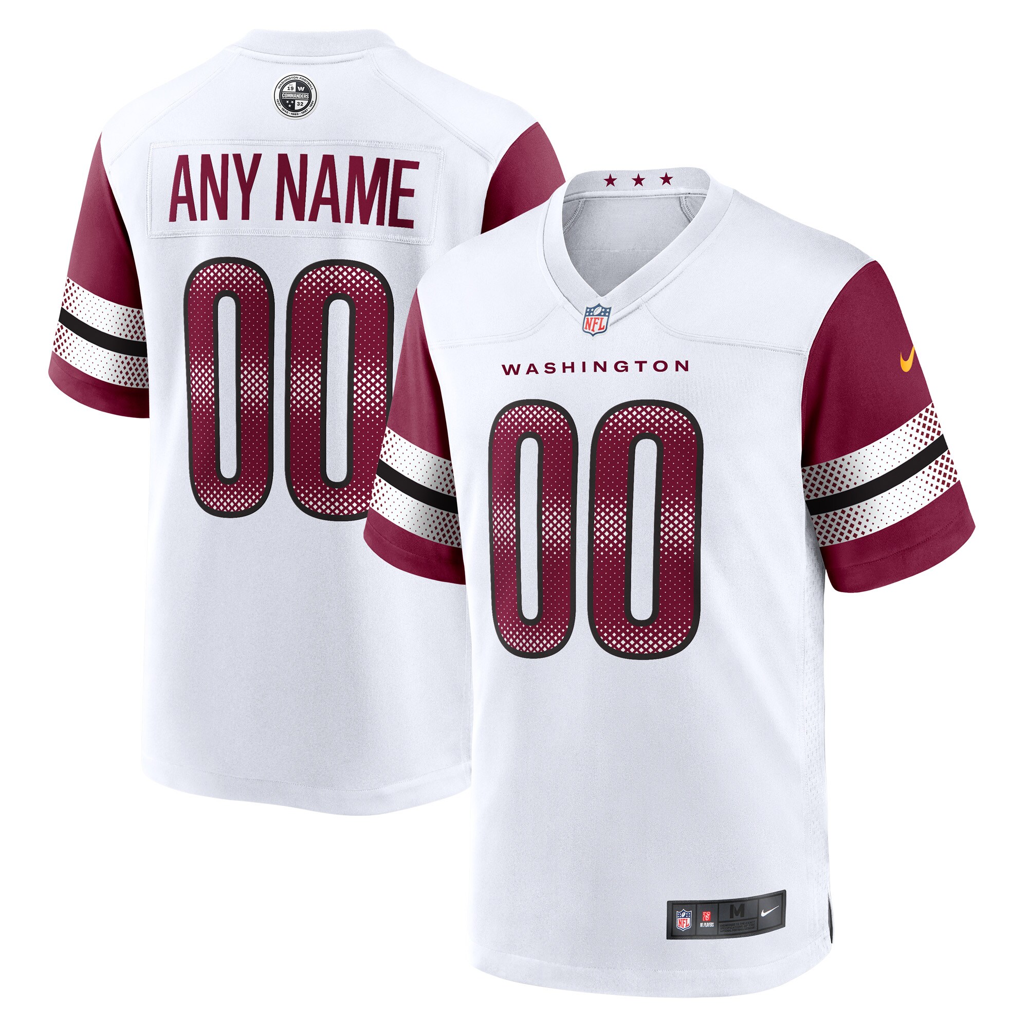 Hunk Wear - Washington Commanders Nike Game Custom Player Jersey – White