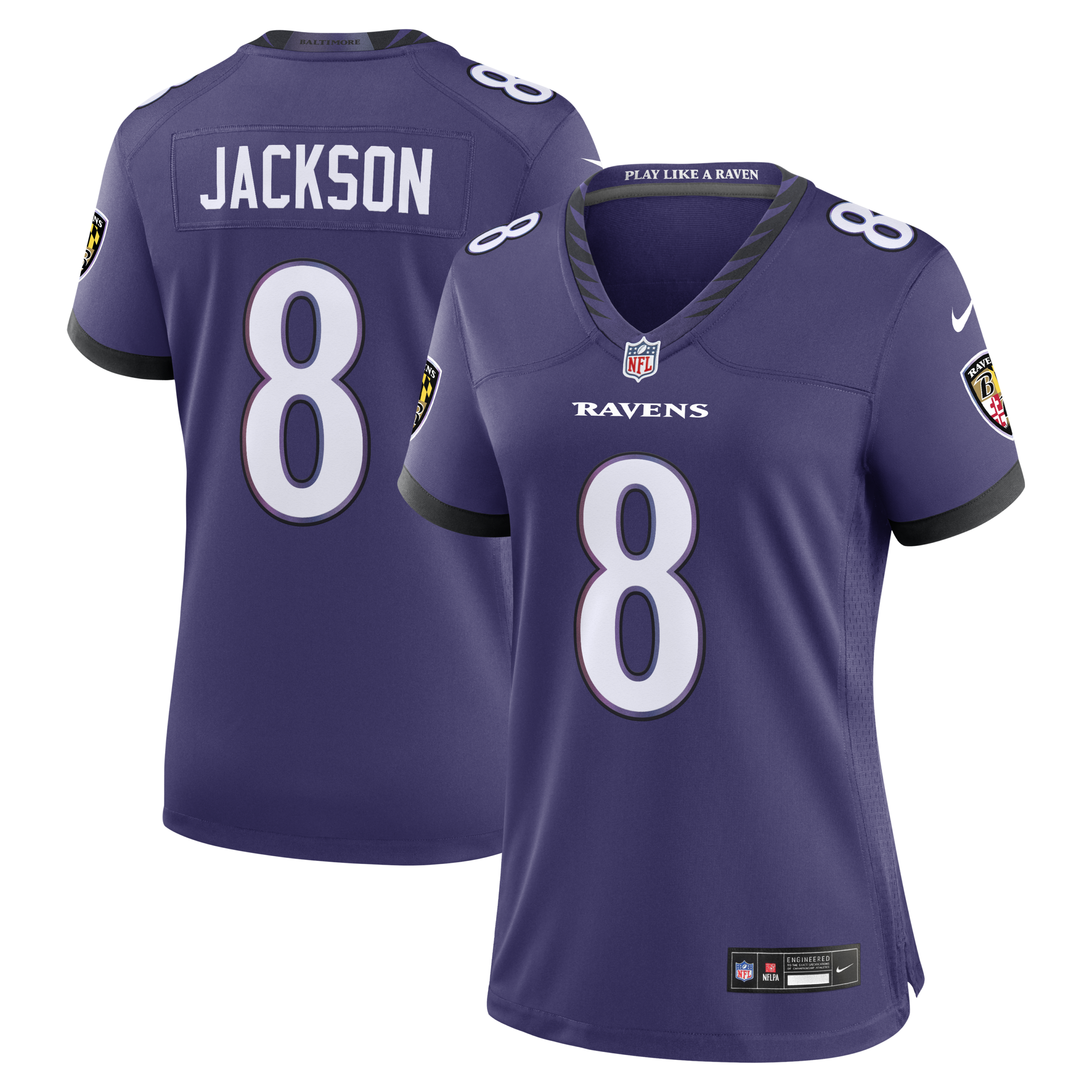 Hunk Wear - Women's Baltimore Ravens Lamar Jackson 2026 Vapor Limited Jersey ' Purple