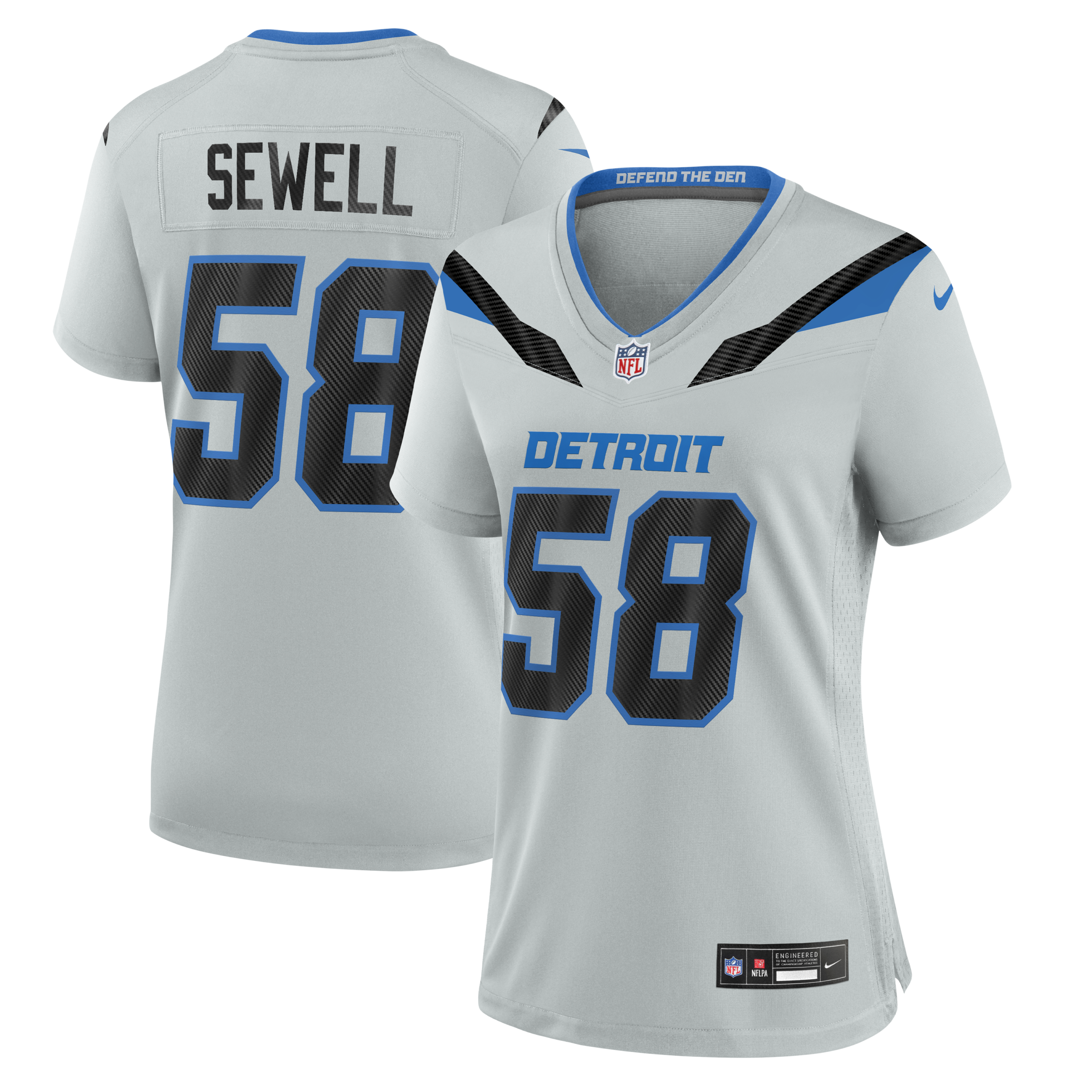 Hunk Wear - Womenâ€™s Detroit Lions Penei Sewell 2026 Rivalries Vapor Limited Jersey ' All Stitched
