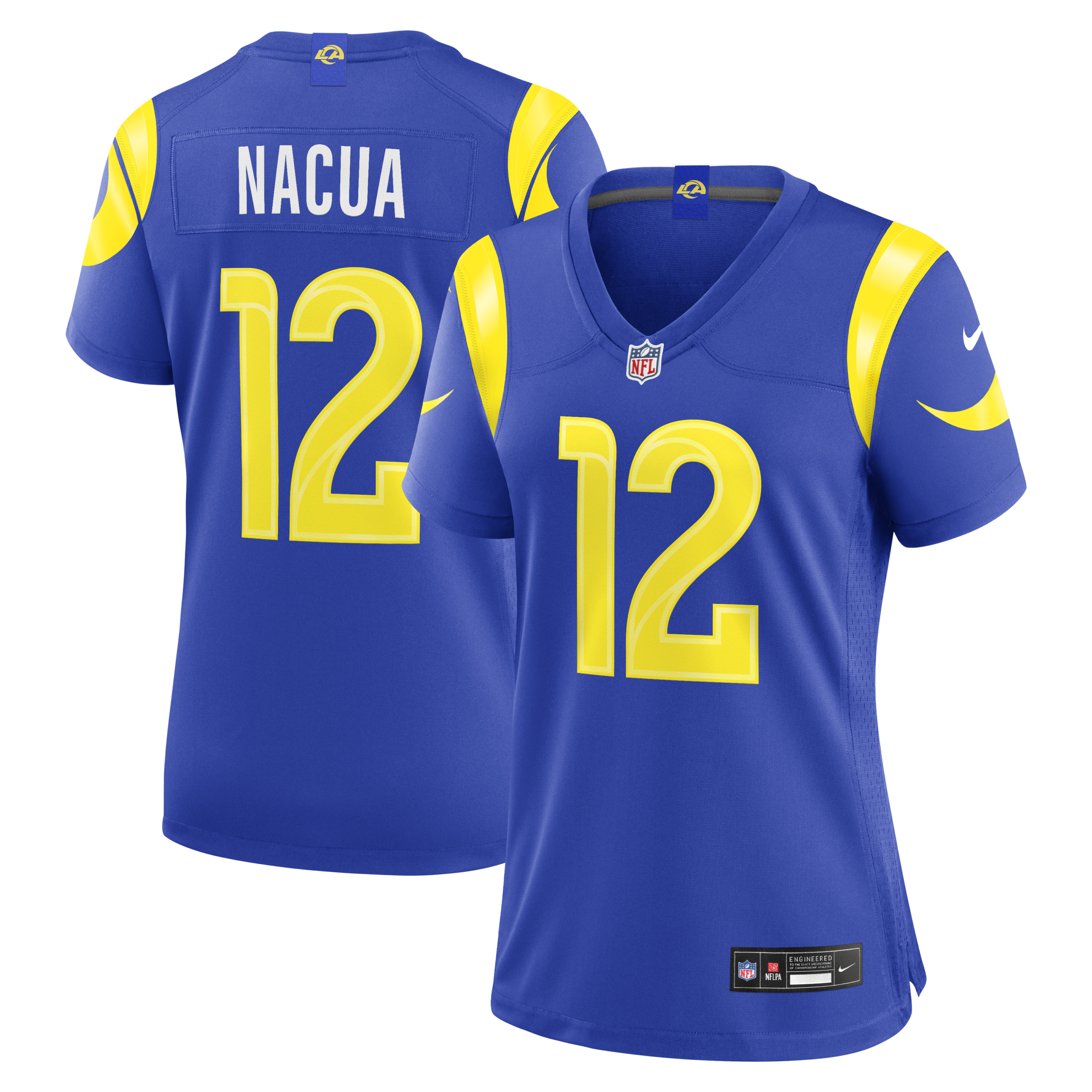 Hunk Wear - Womenâ€™s Los Angeles Rams Puka Nacua 2026 Vapor Limited Jersey ' All Stitched ' Royal