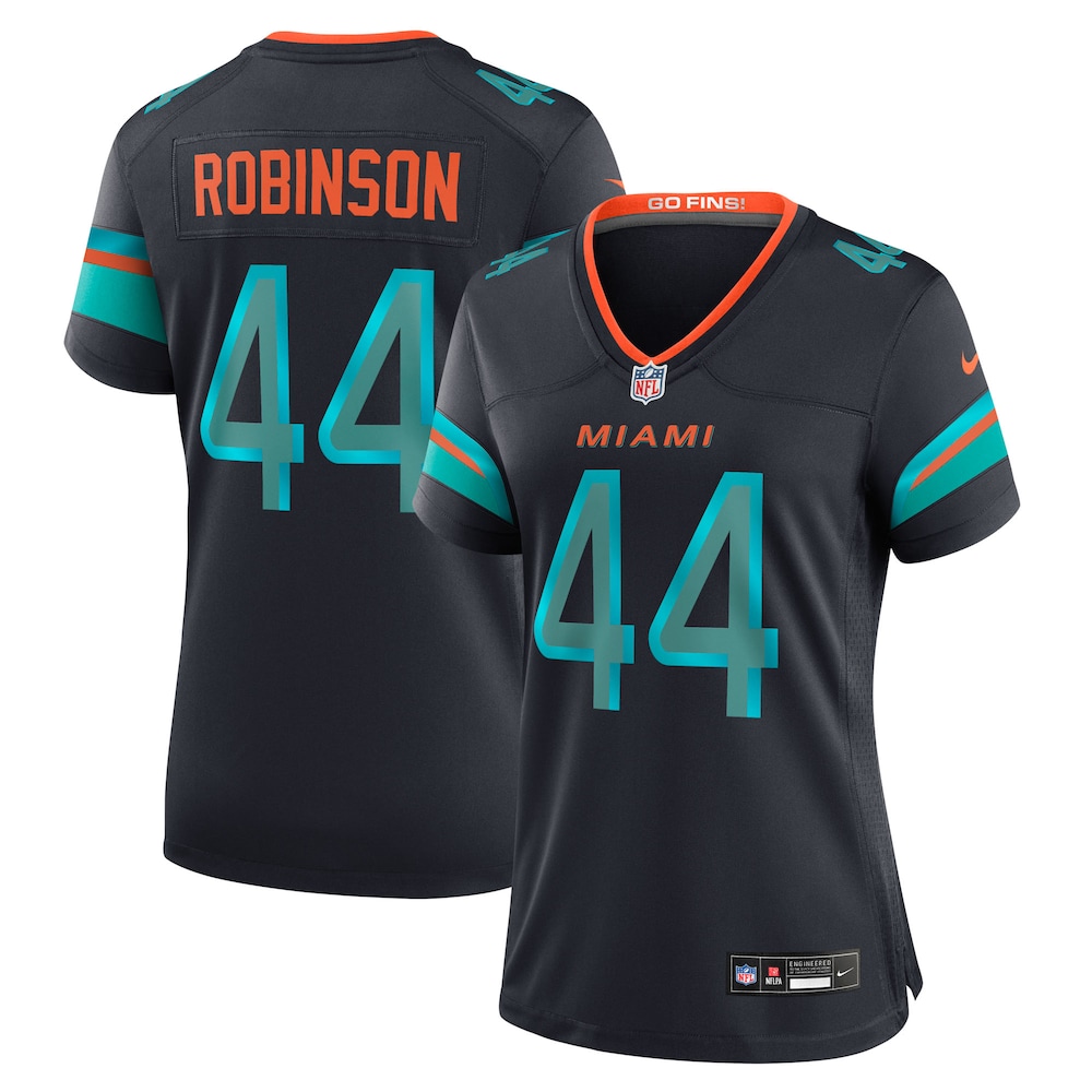Hunk Wear - Women's Miami Dolphins Chop Robinson Nike Pitch Blue 2025 Rivalries Collection Game Jersey