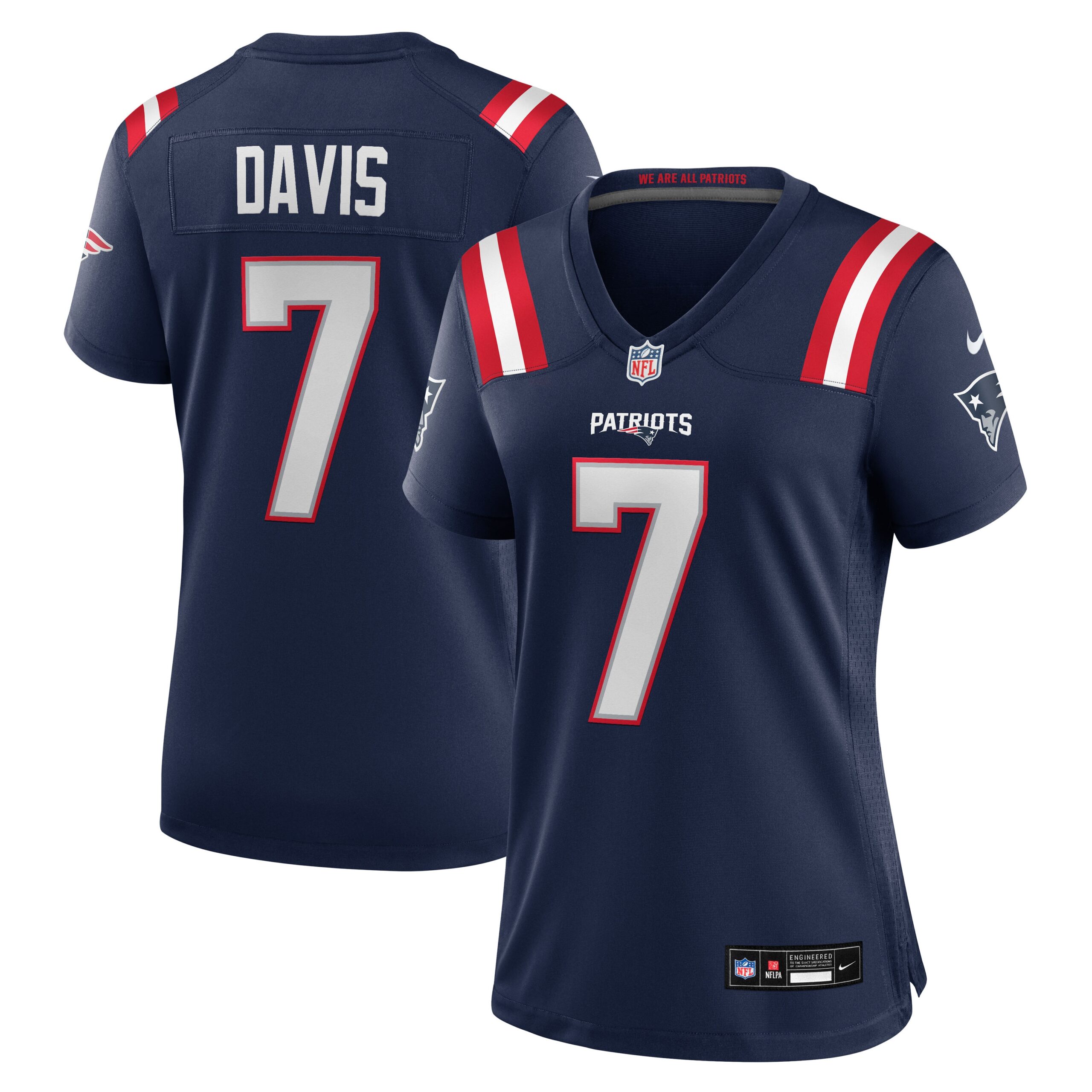 Hunk Wear - Womenâ€™s New England Patriots Carlton Davis Vapor Limited Jersey ' Navy