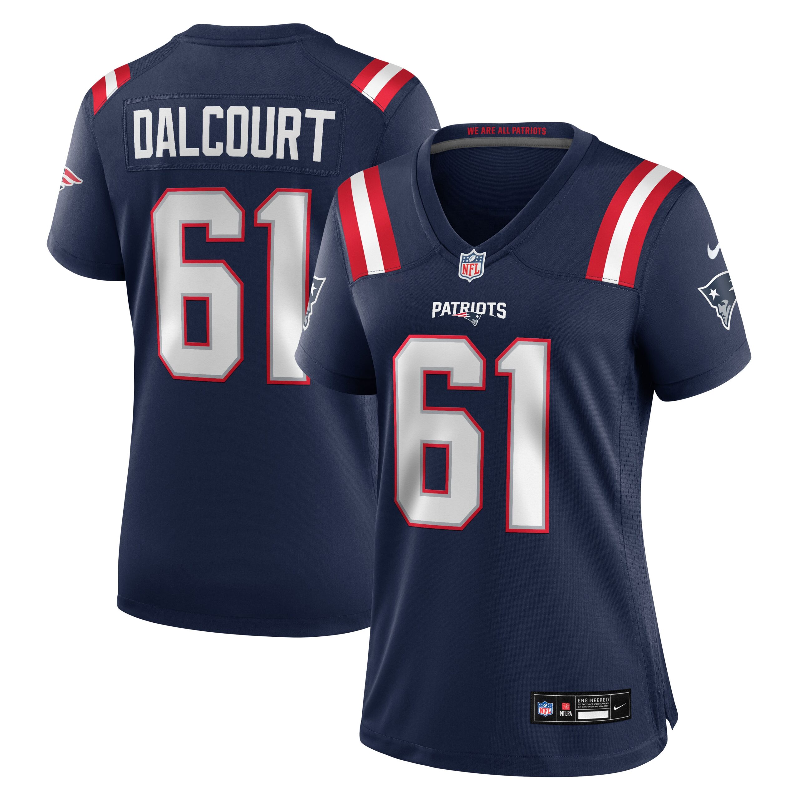 Hunk Wear - Women's New England Patriots Darrian Dalcourt Vapor Limited Jersey ' Navy