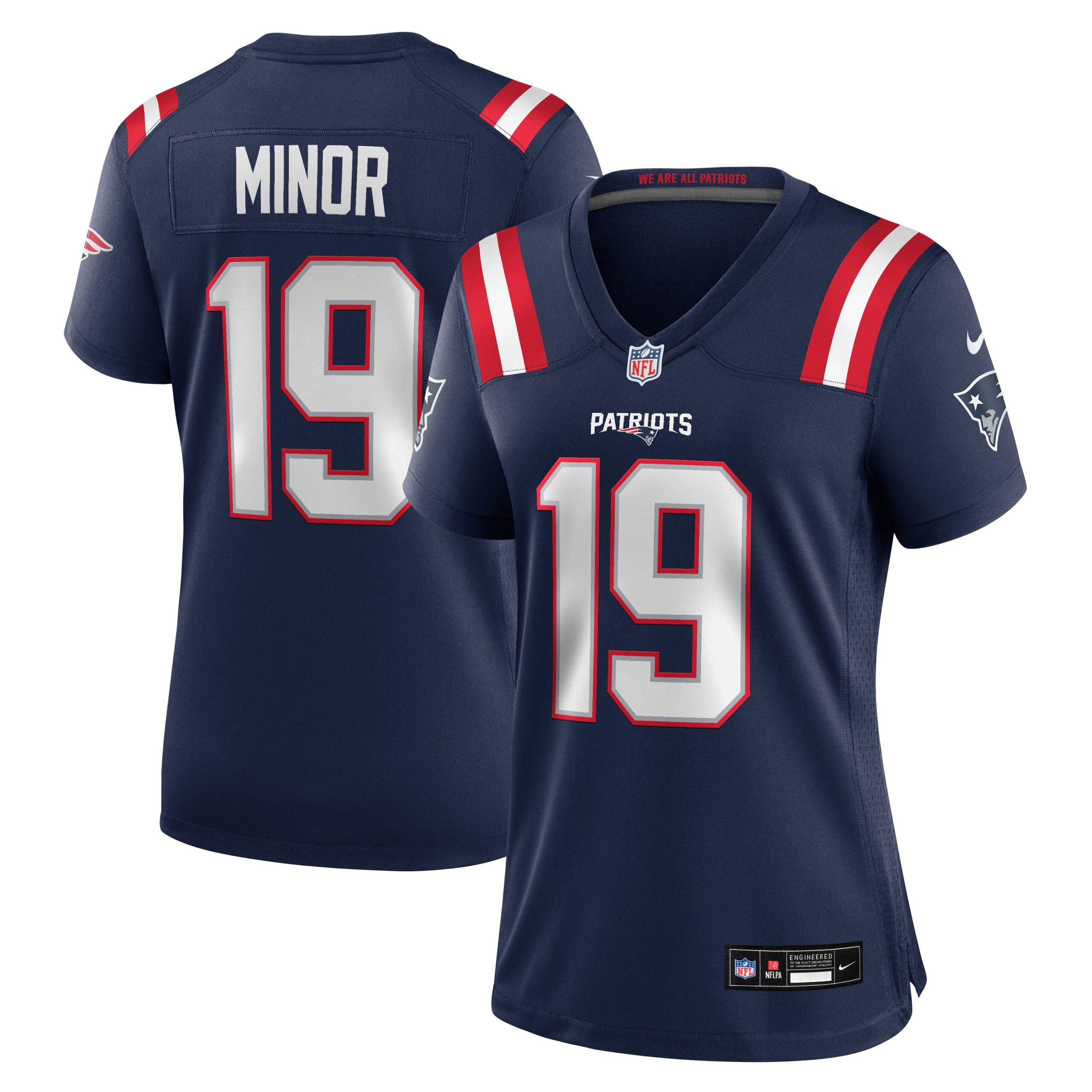 Hunk Wear - Women's New England Patriots Kobee Minor Vapor Limited Jersey ' Navy