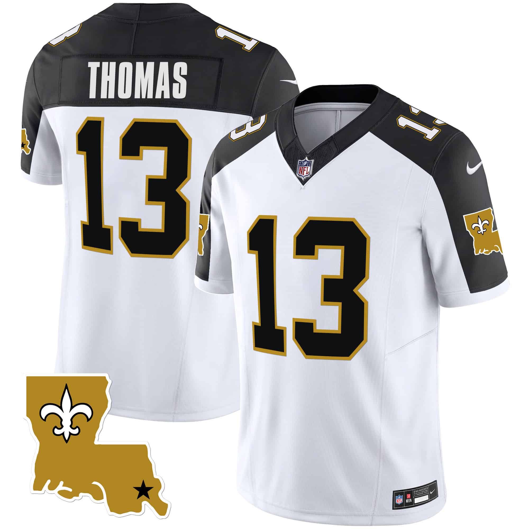 Hunk Wear - Youth’s Saints 1987 Legacy Vapor Jersey – All Stitched – Inverted – Michael Thomas