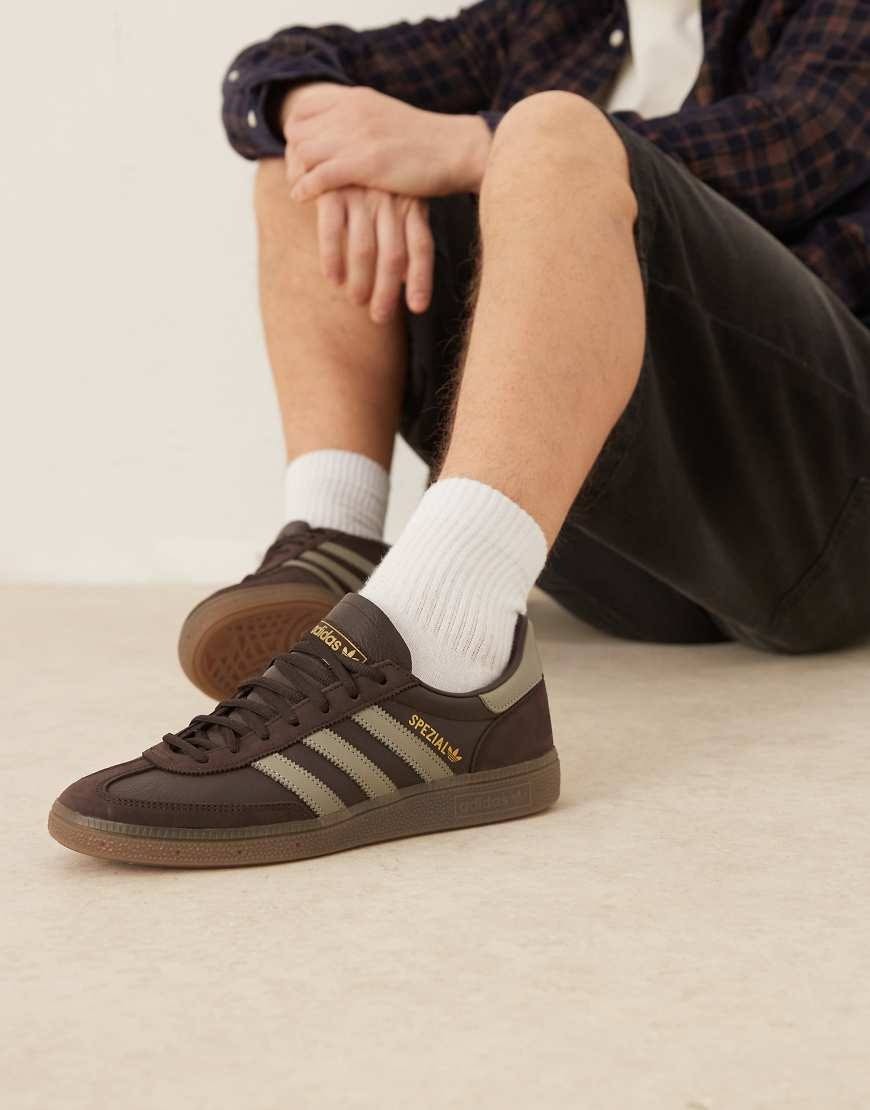 adidas Originals - Handball Spezial Sneakers - Men - Rubber_Leather_Textile - MENS 6.5 - WOMENS 7.5 US - Brown