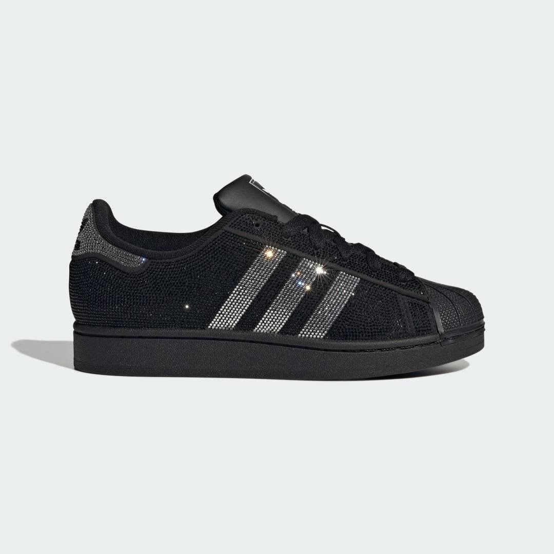 adidas Women's Superstar II Rhinestone Black Silver