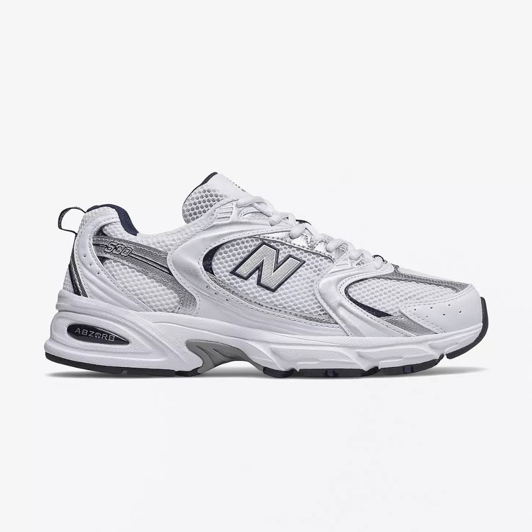 New Balance 530 White Silver Navy 7 Women's_5.5 Men's