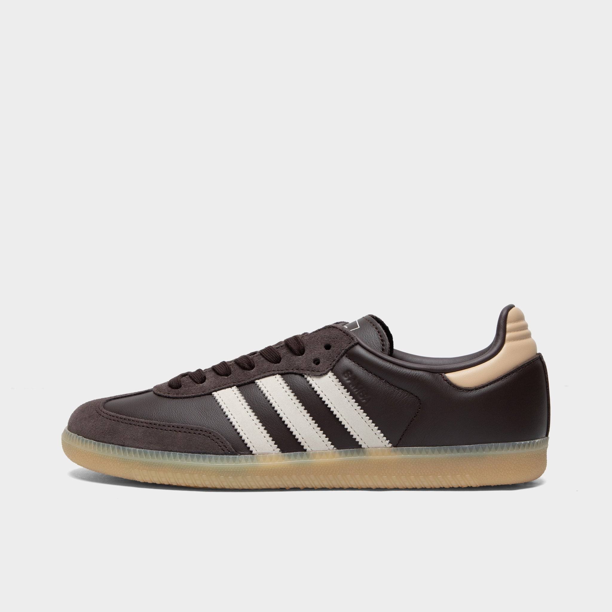 Men's adidas Originals Samba OG Casual Shoes Aurora Coffee_Chalk White_Magic Beige