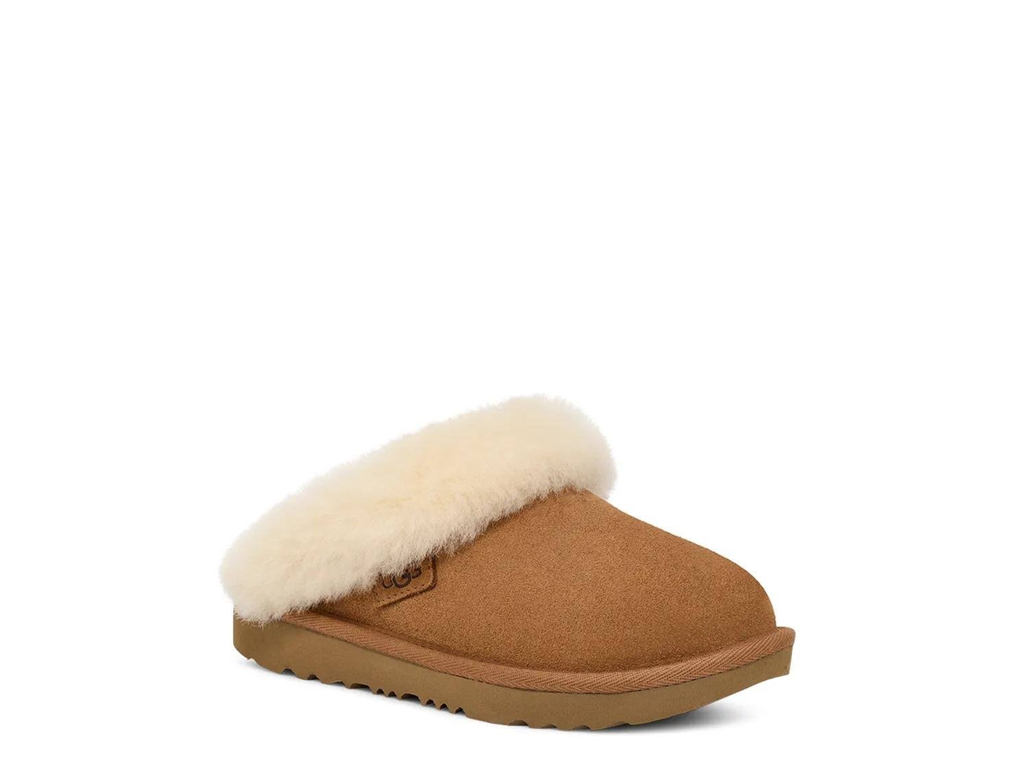 UGG Kids' Cl ette Sheepskin Slippers in Chestnut