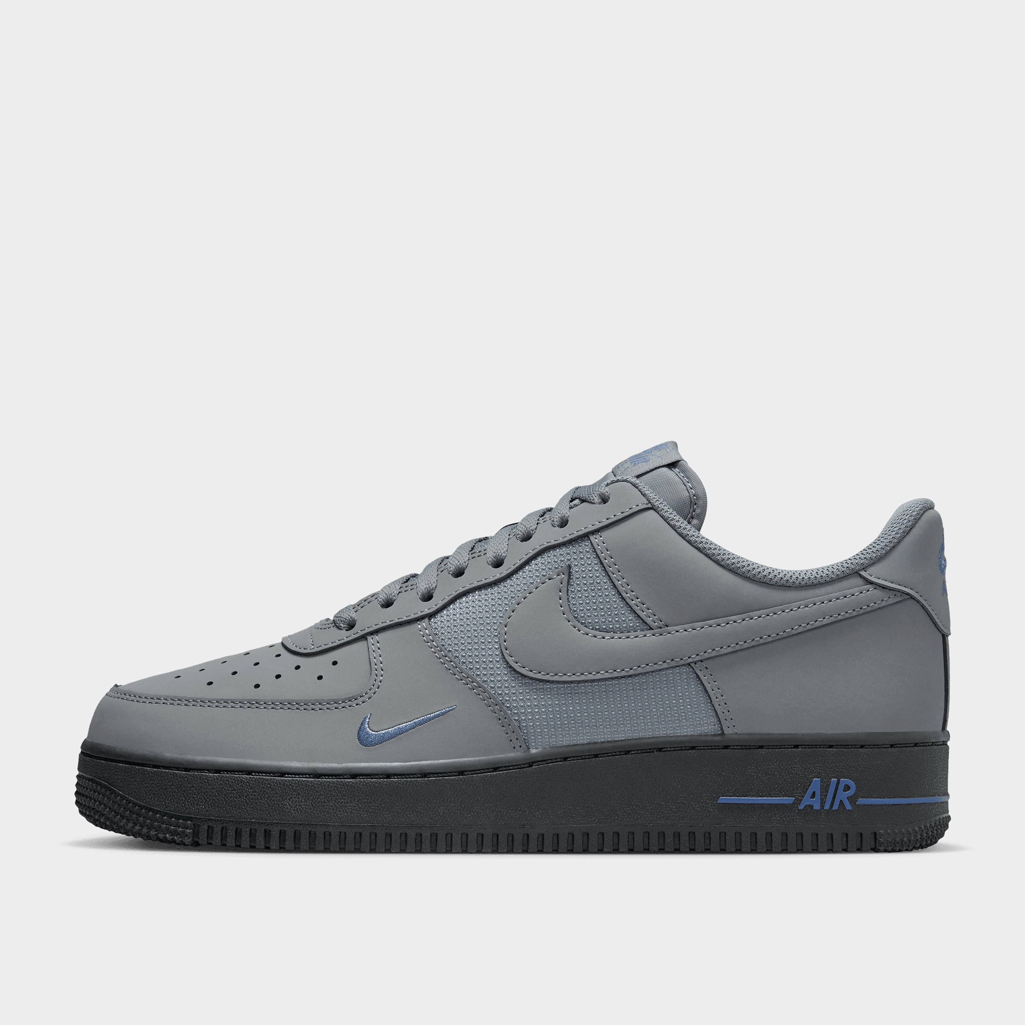 Nike Men's Air Force 1 '07 LV8 Casual Shoes in Smoke Grey_Anthracite_Metallic Silver