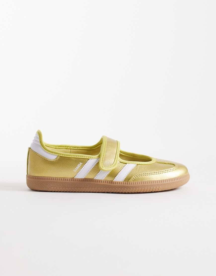 adidas Originals - Samba Mary Janes - Women - Rubber_Leather - WOMENS 6.5 - MENS 5.5 US - Gold
