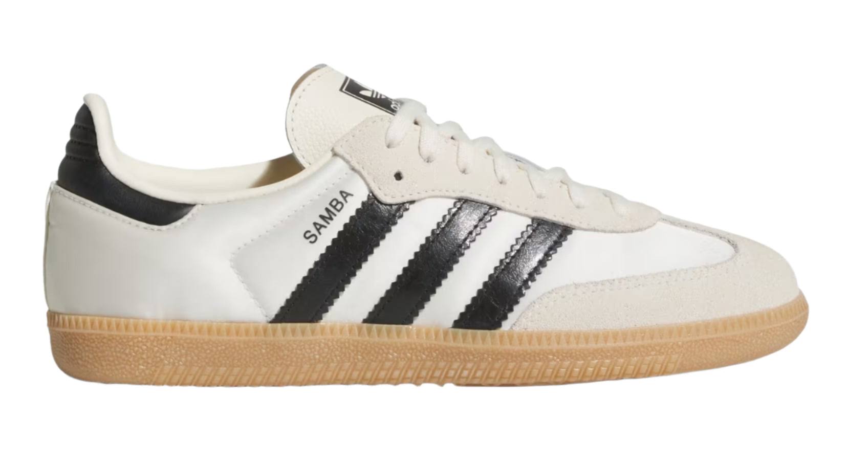 adidas Samba OG J Cream Black Satin Girls