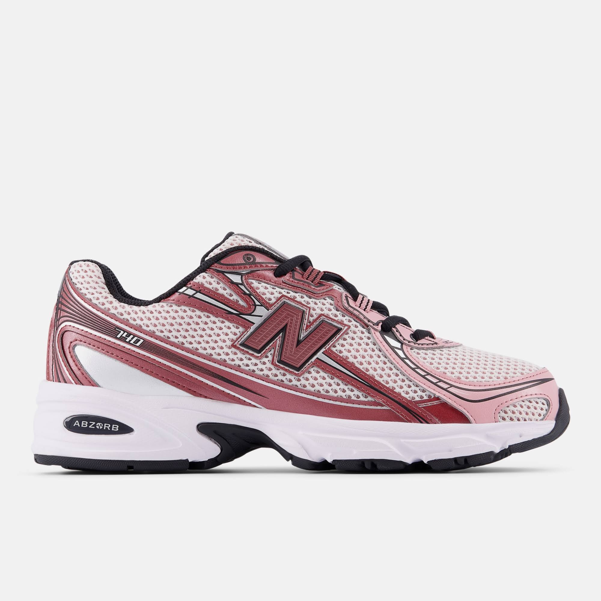 New Balance Womens 740 Running Shoes Washed Burgundy Pink Taffy