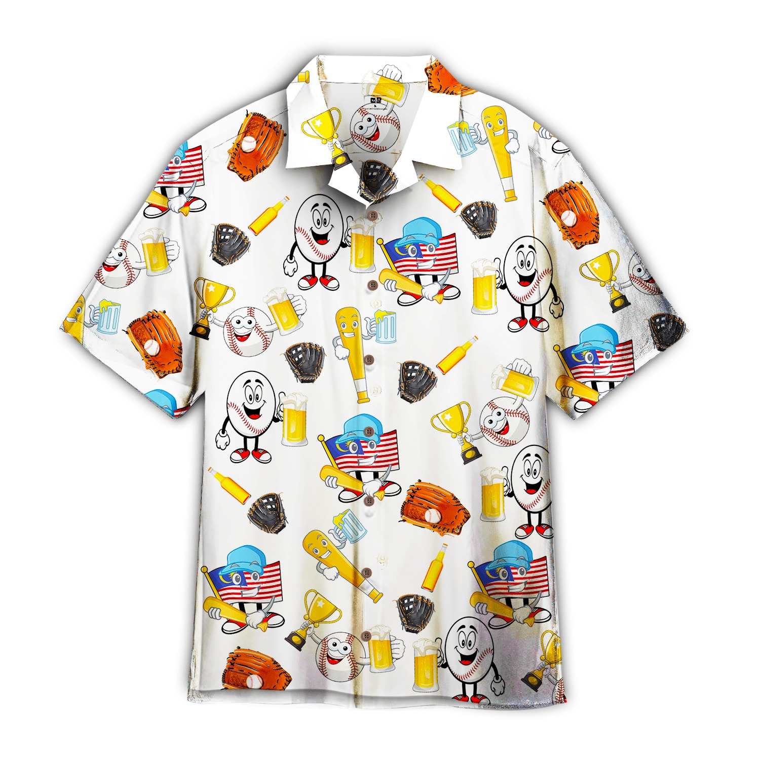 Baseball And Beer Hawaiian Shirt