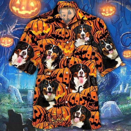 Bernese Mountain Dog Halloween Hawaiian Shirt