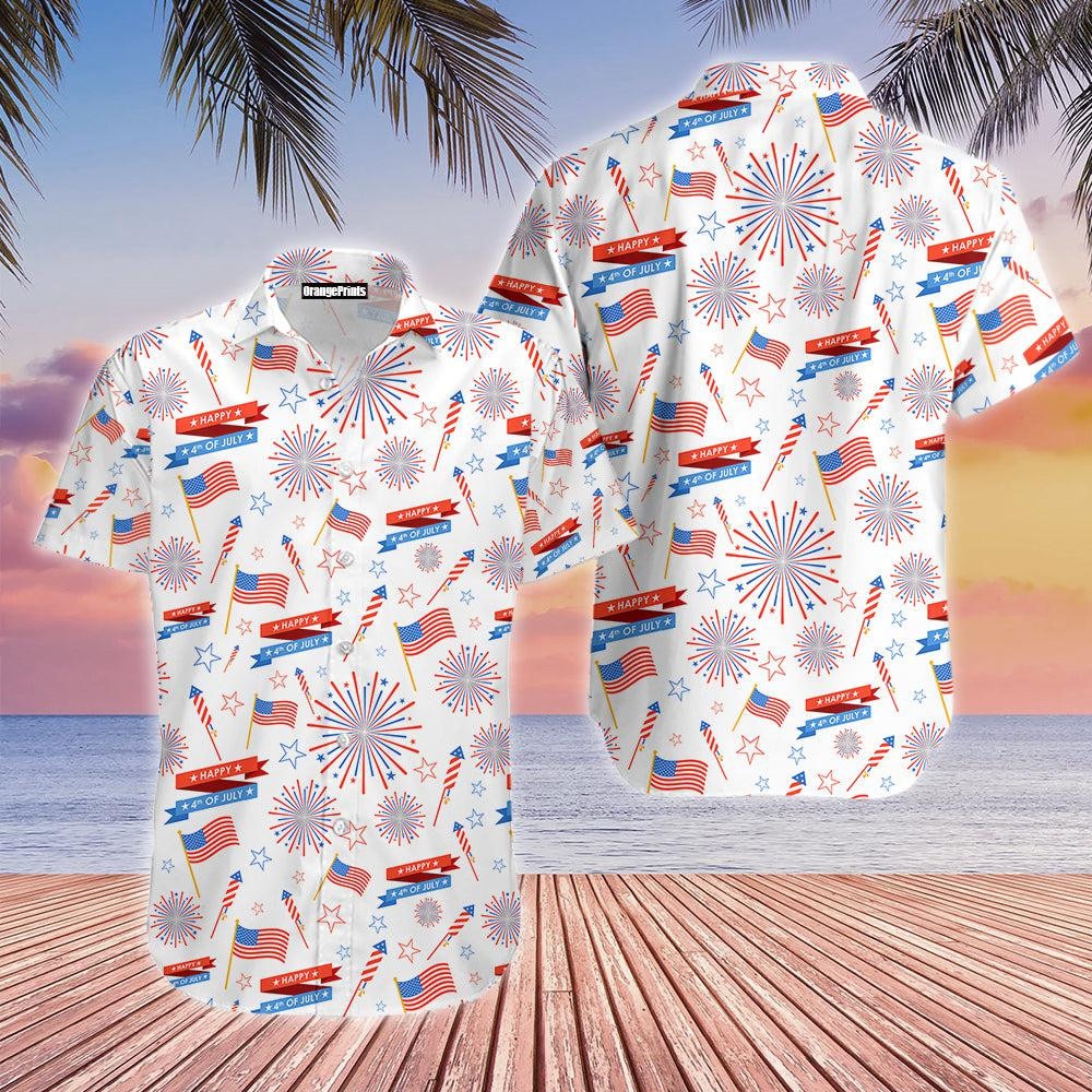 4th Of July US Pattern Hawaiian Shirt