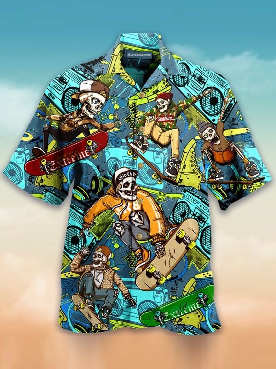 Printed Vintage Mens Floral Hawaiian Shirt