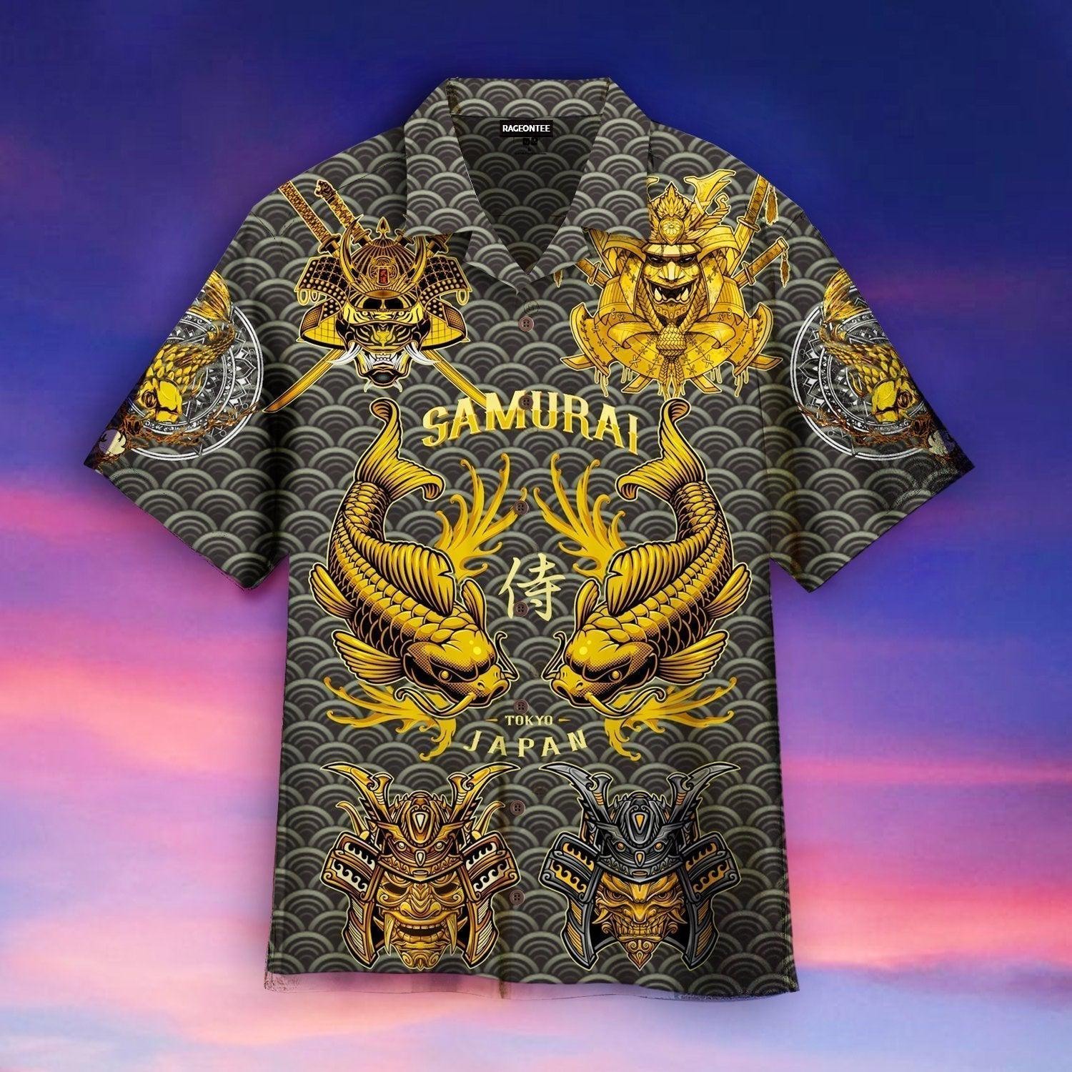 Koi Samurai Japanese Hawaiian Shirt