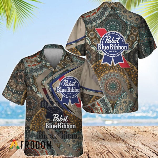 Summer Boho Mandala Pabst Blue Ribbon Hawaiian Shirt